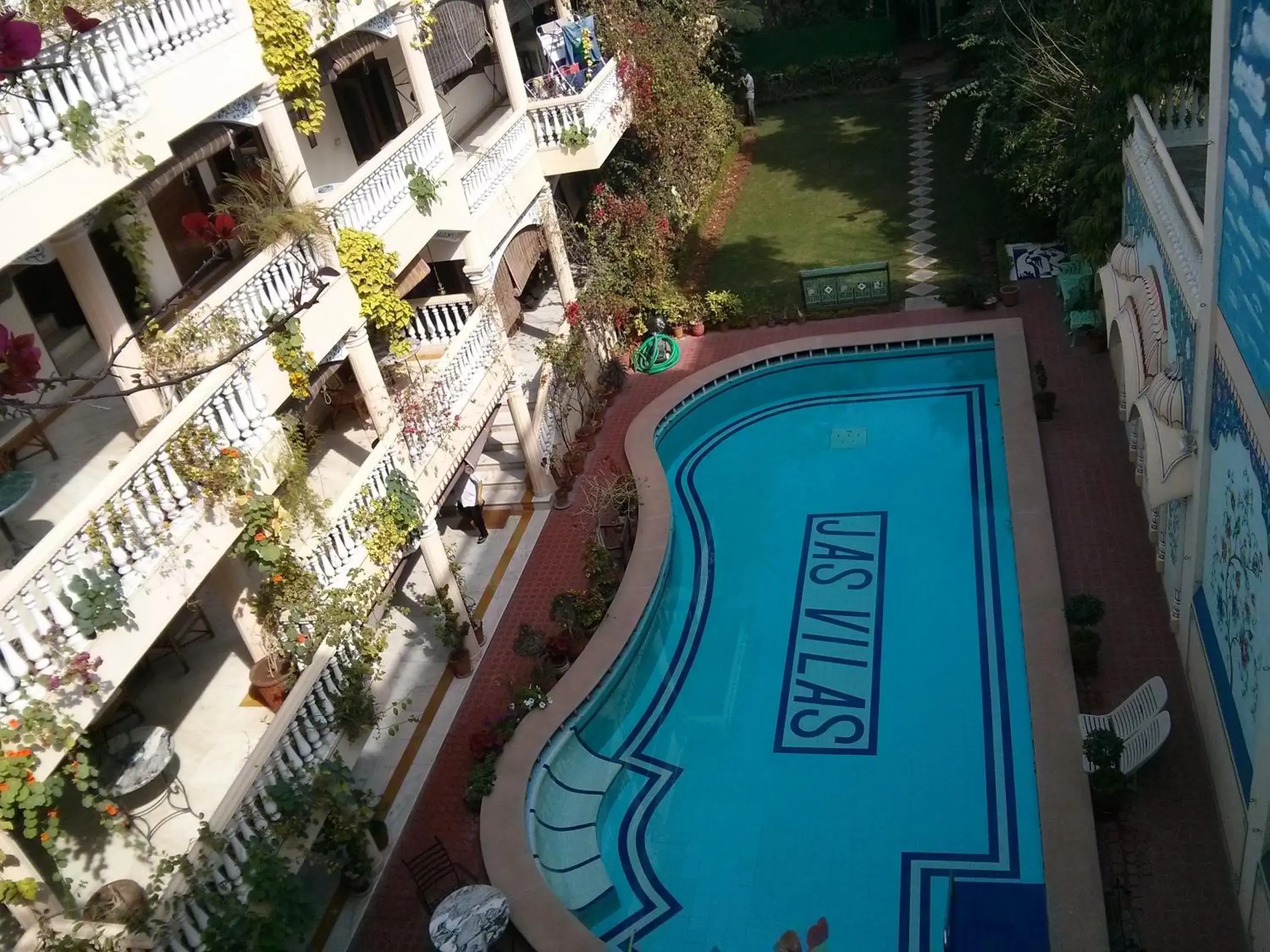 Swimming pool, Pool View in Hotel Jasvilas