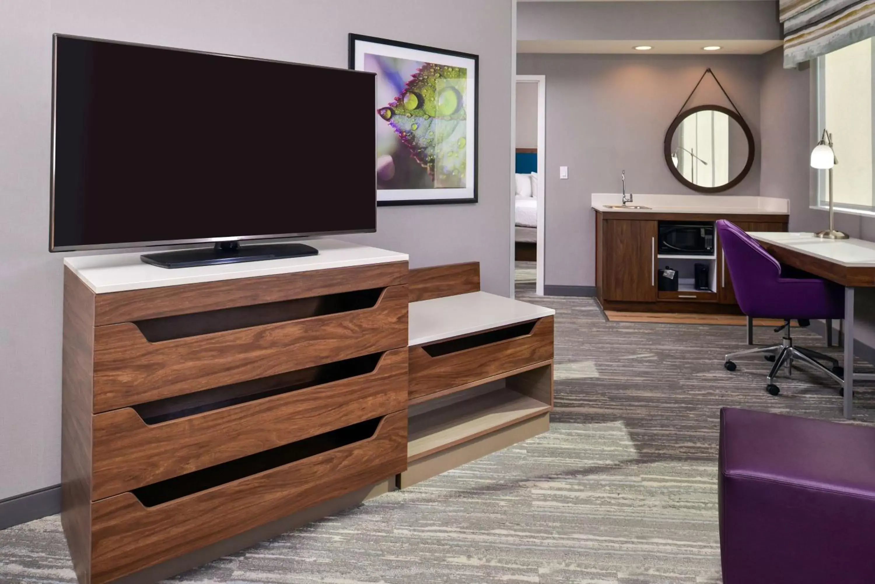 Bedroom, TV/Entertainment Center in Hampton Inn & Suites Boise/Spectrum