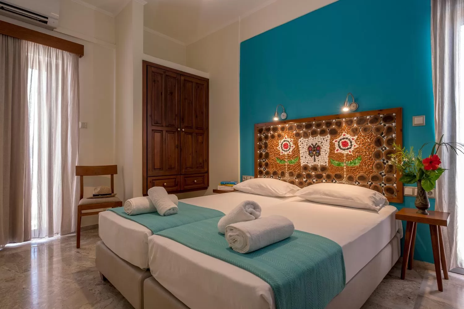 Bed in Aris Boutique Hotel