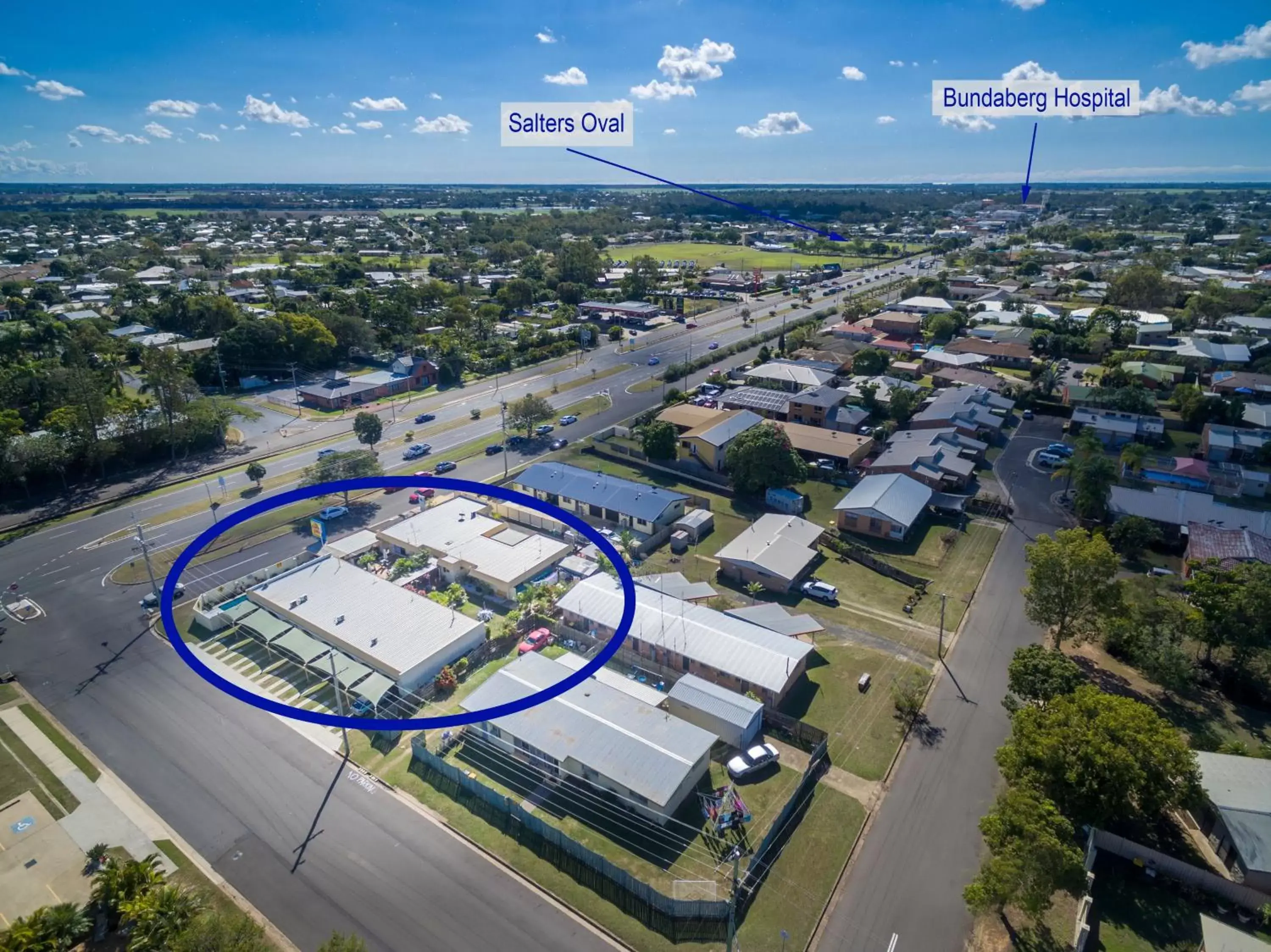 Bird's eye view, Bird's-eye View in Bundaberg Coral Villa Motor Inn