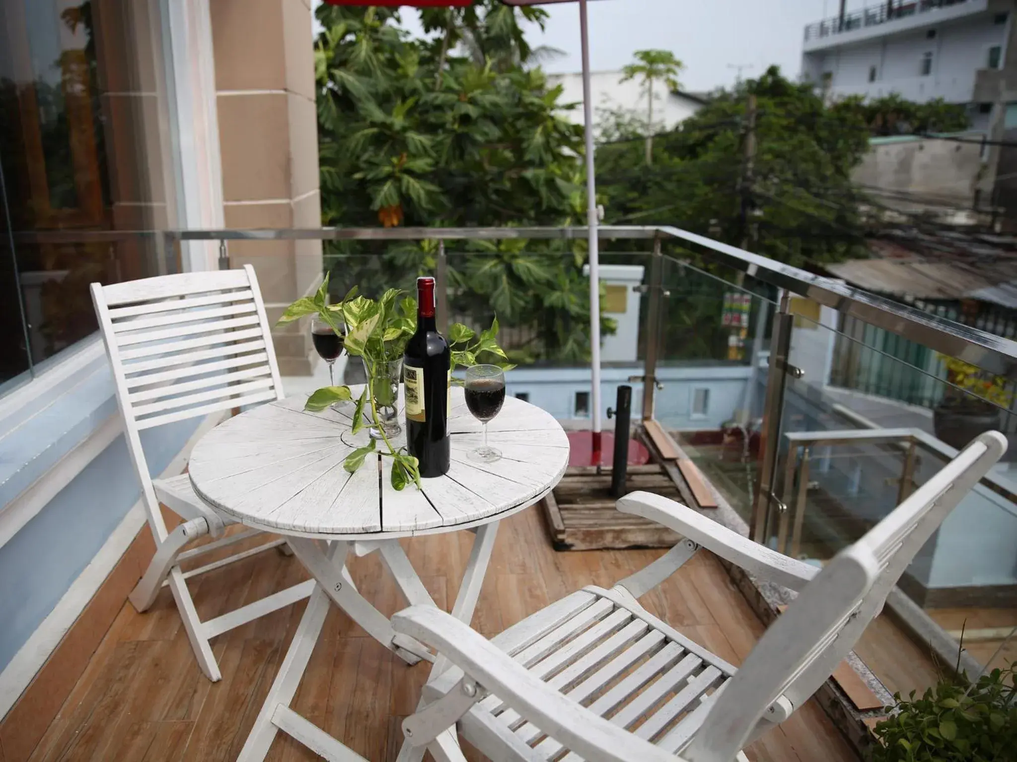 Balcony/Terrace, Patio/Outdoor Area in Hoa Phat Hotel & Apartment