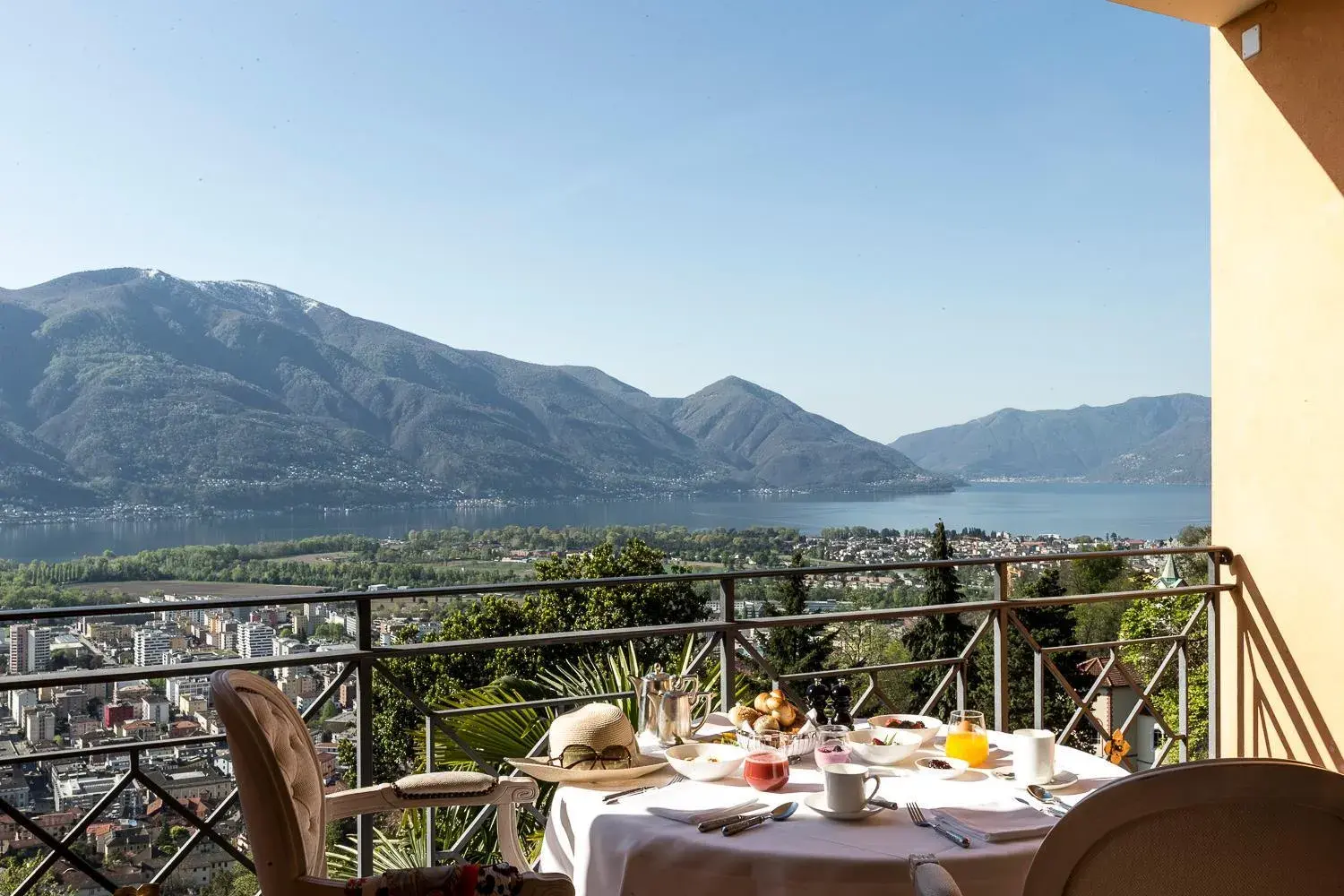 Balcony/Terrace, Mountain View in Villa Orselina - Small Luxury Hotel
