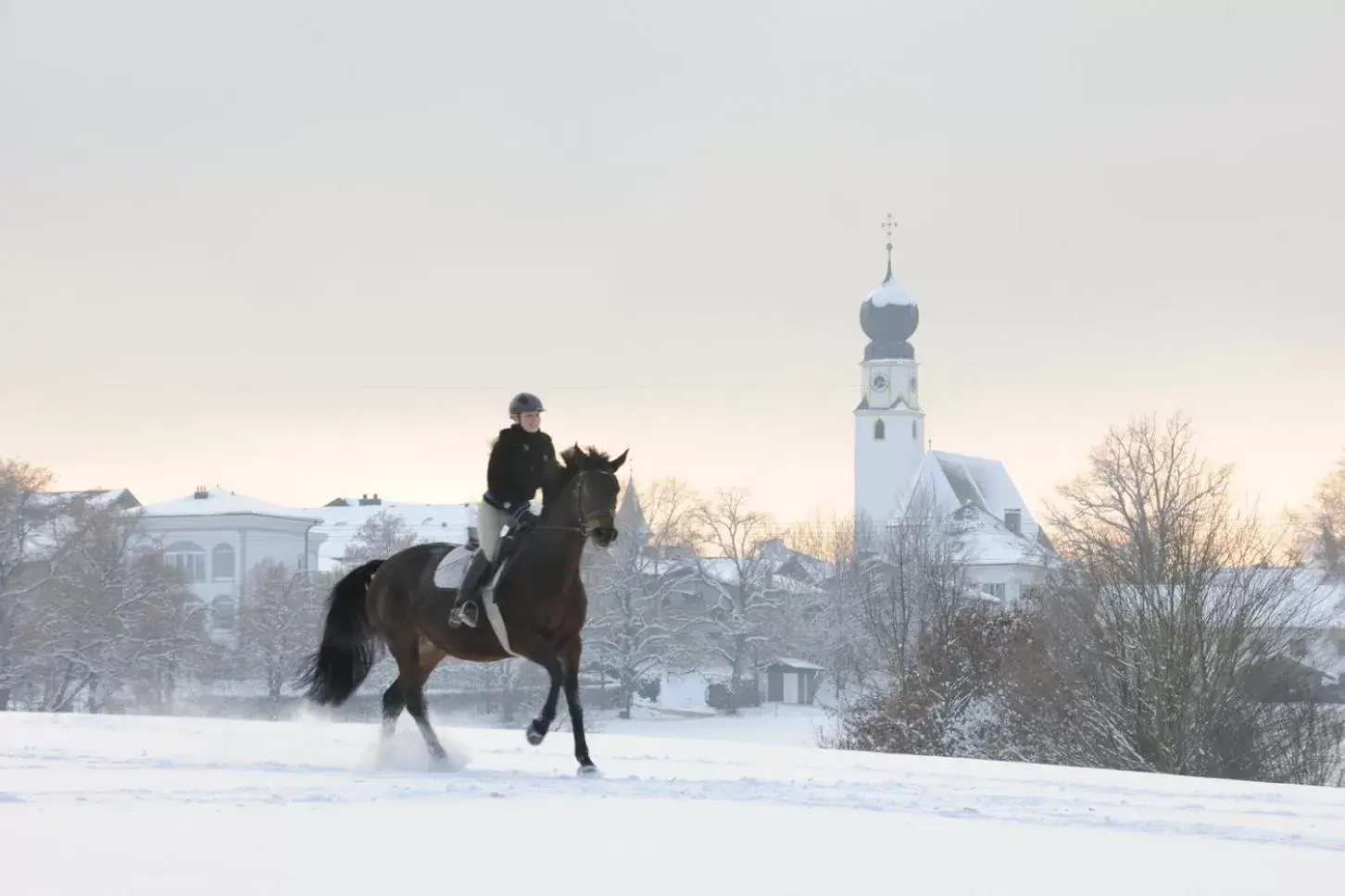Winter, Horseback Riding in Hotel Gut Ising
