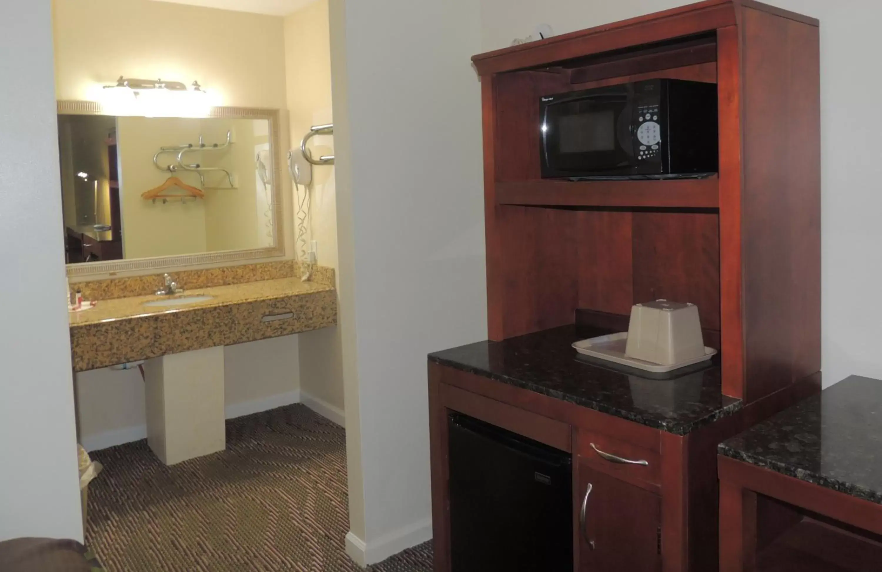 Bedroom, Bathroom in Super 8 by Wyndham Mifflinville Near Bloomsburg