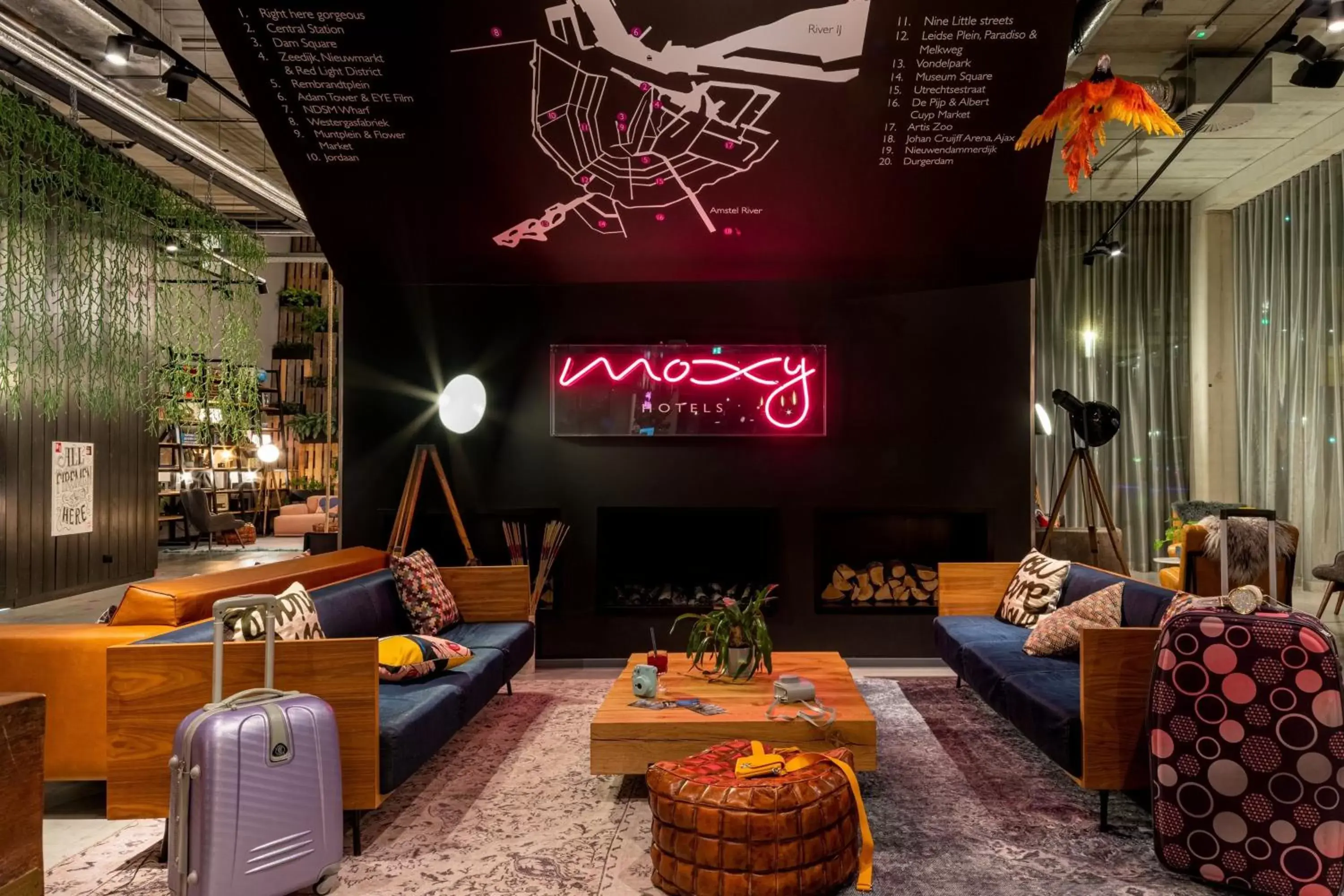 Lobby or reception in Moxy Amsterdam Houthavens