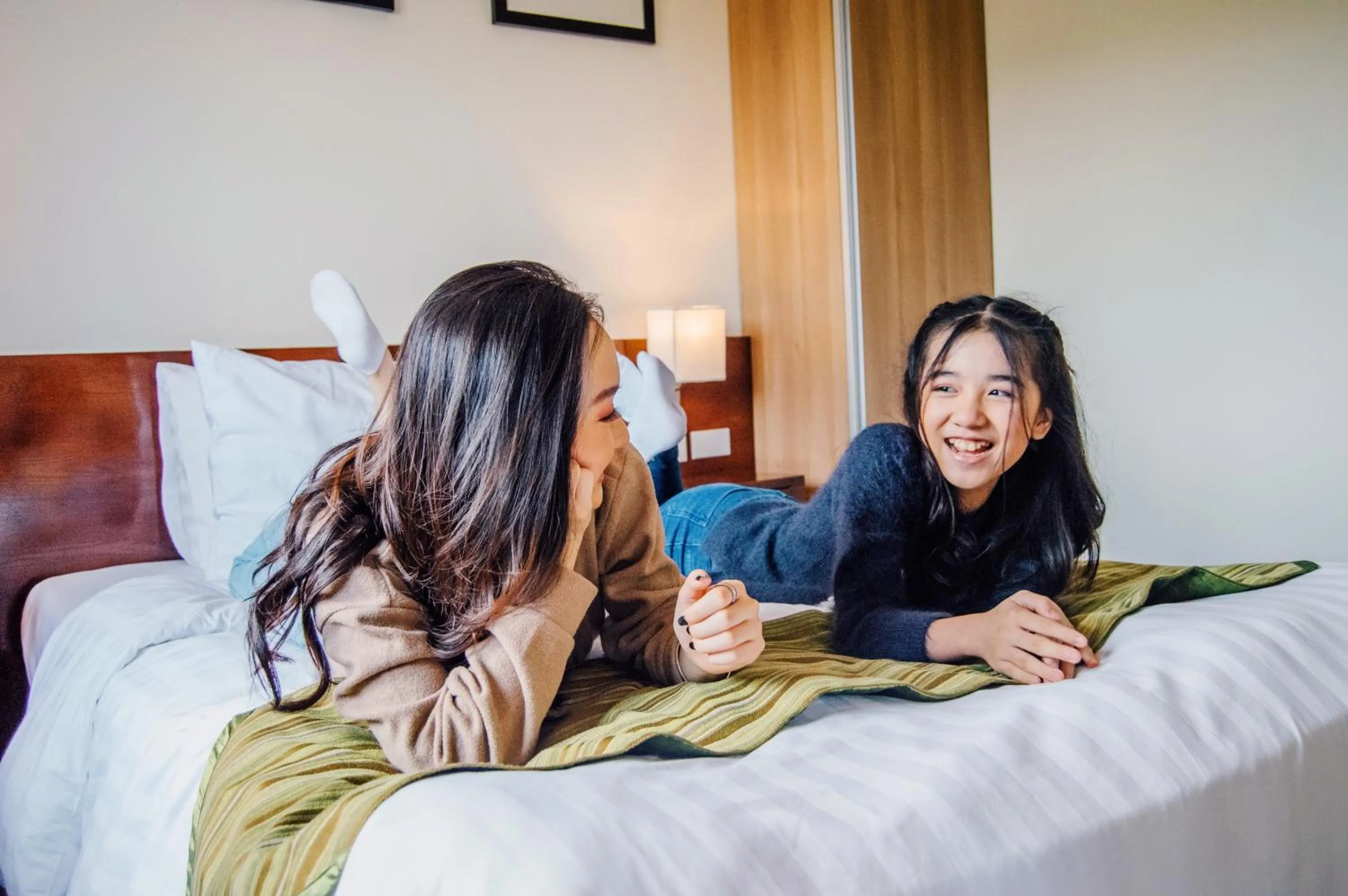 group of guests, Bed in Azalea Residences Baguio