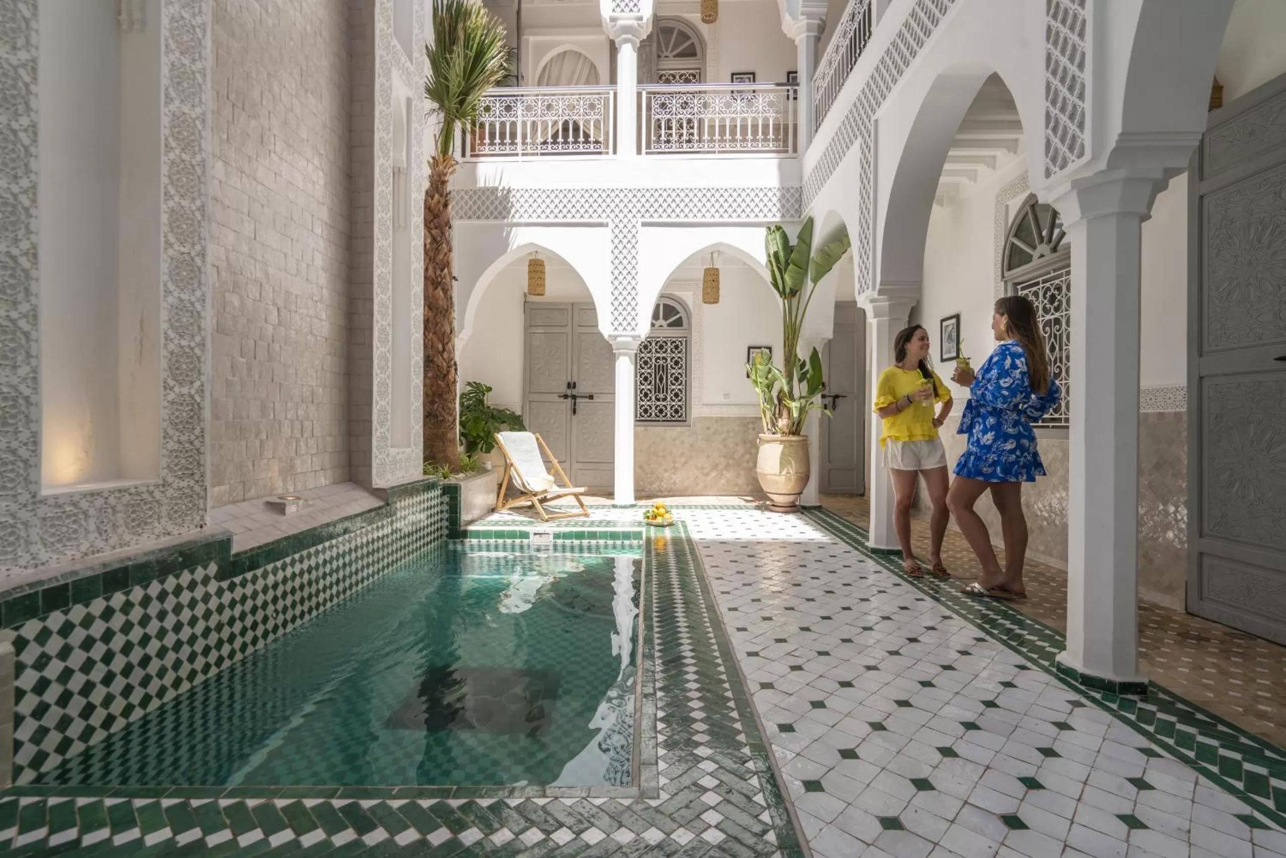 Lobby or reception, Swimming Pool in Riad Nelia De Marrakech Hotel Boutique & Spa