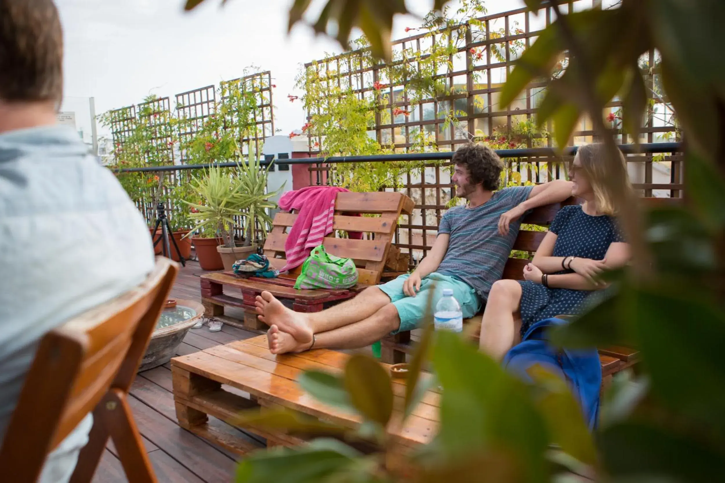 Balcony/Terrace in Oasis Backpackers' Hostel Palace Sevilla