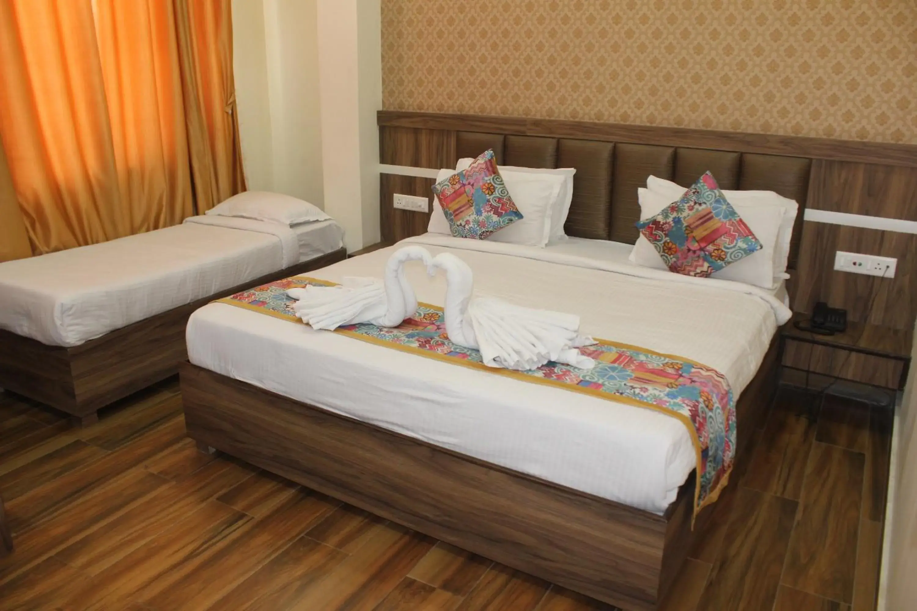 Bed in Hotel Shivaay Grand