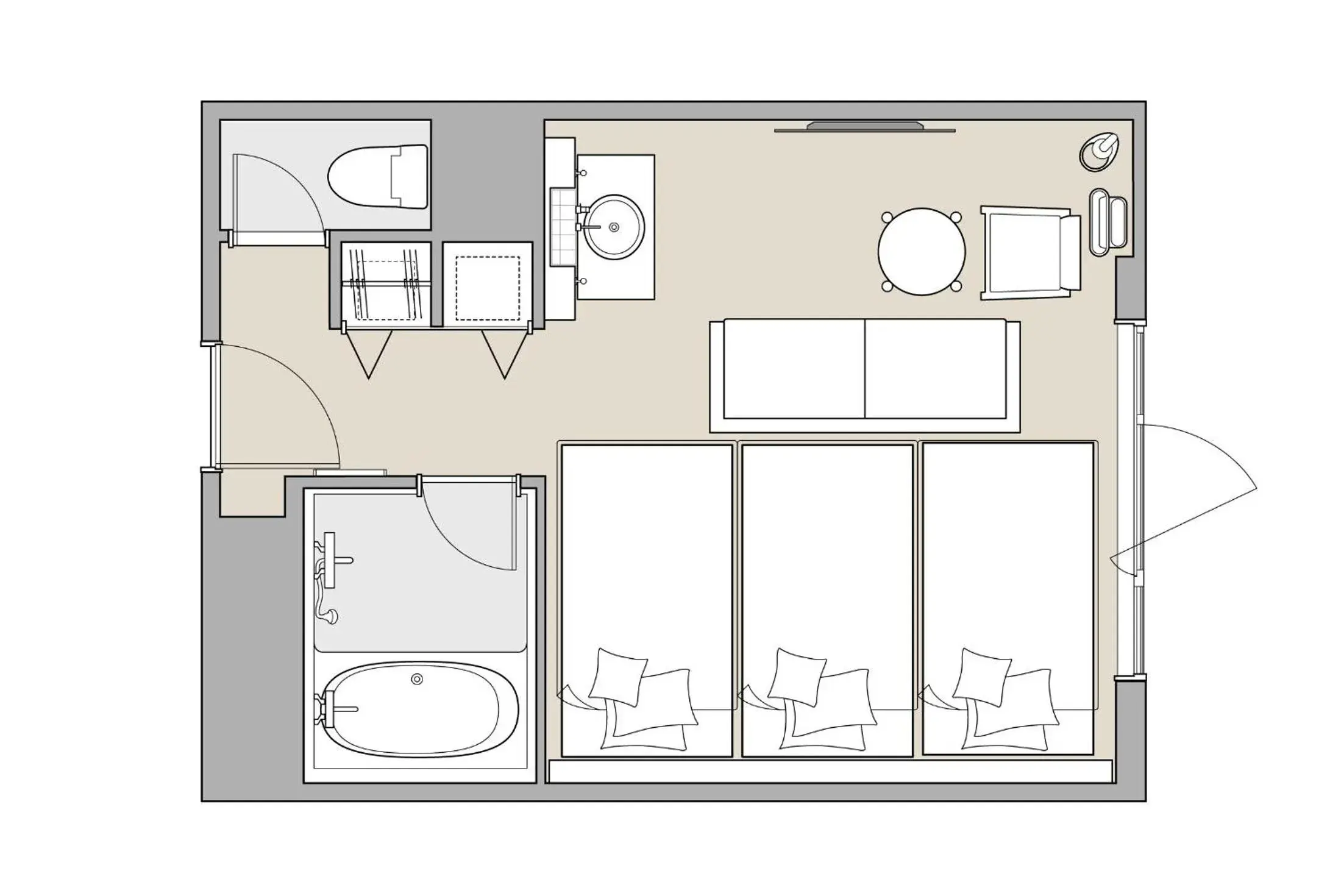 Floor Plan in hotel it. Osaka Shinmachi Nishishinsaibashi