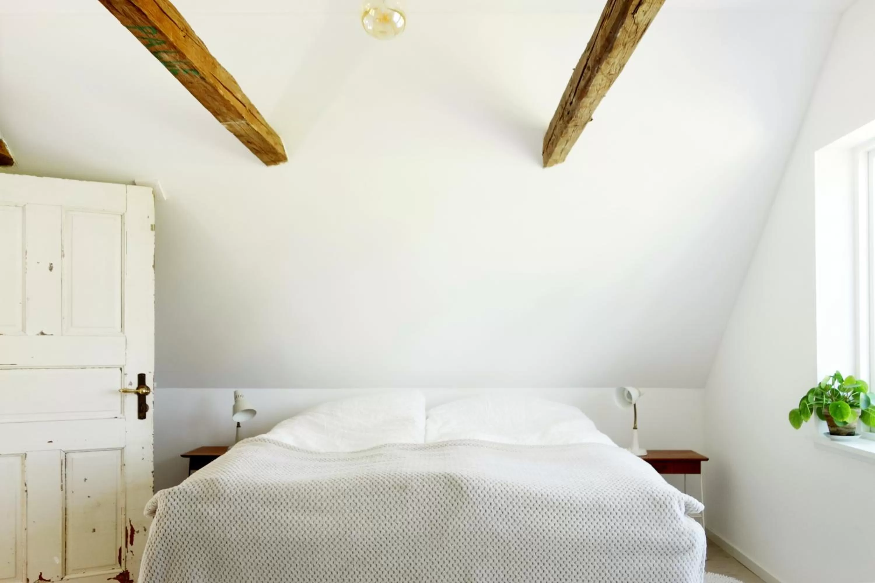 Bed in Vikens bed and Breakfast