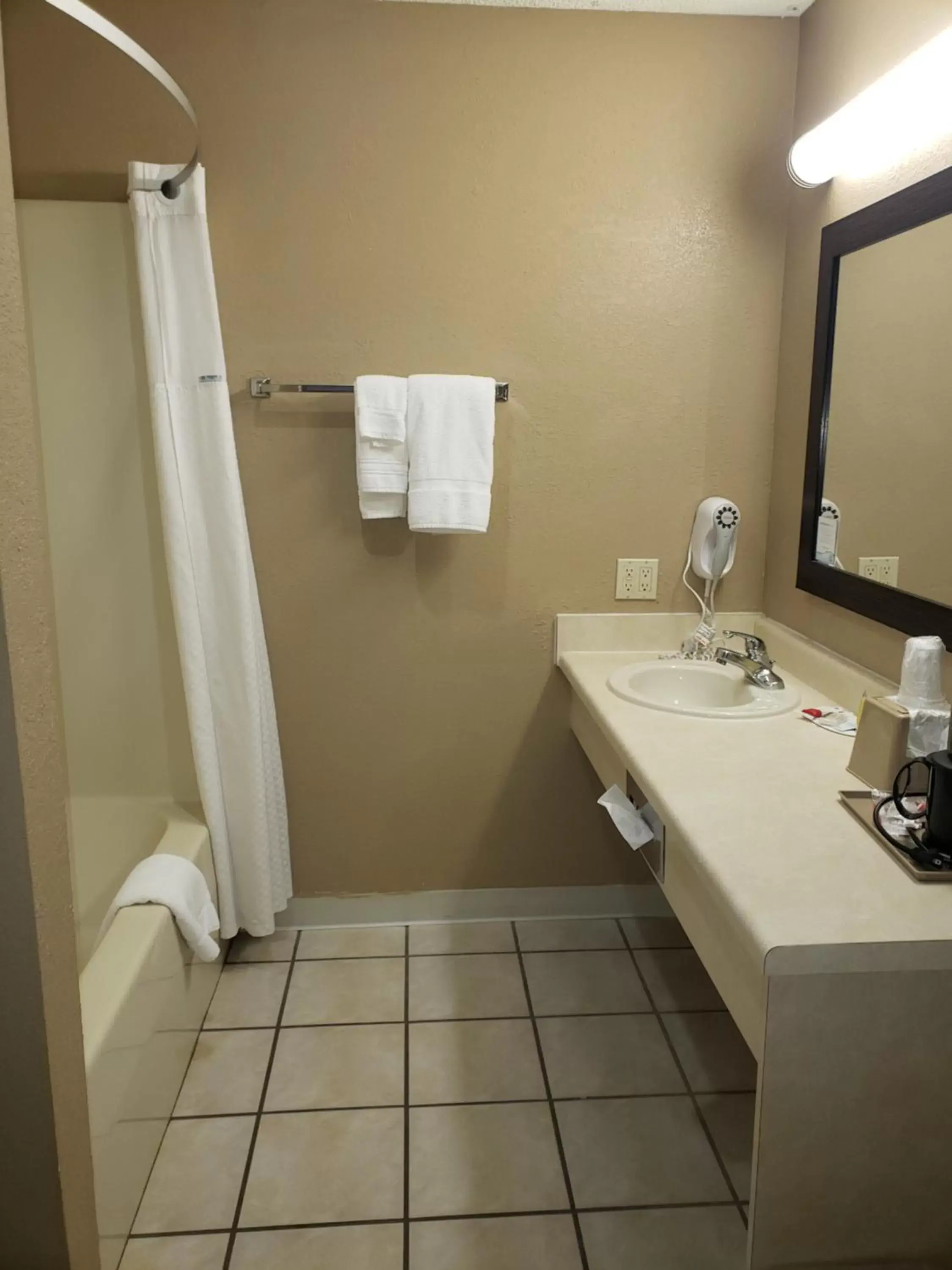 Bathroom in Super 8 by Wyndham Clinton