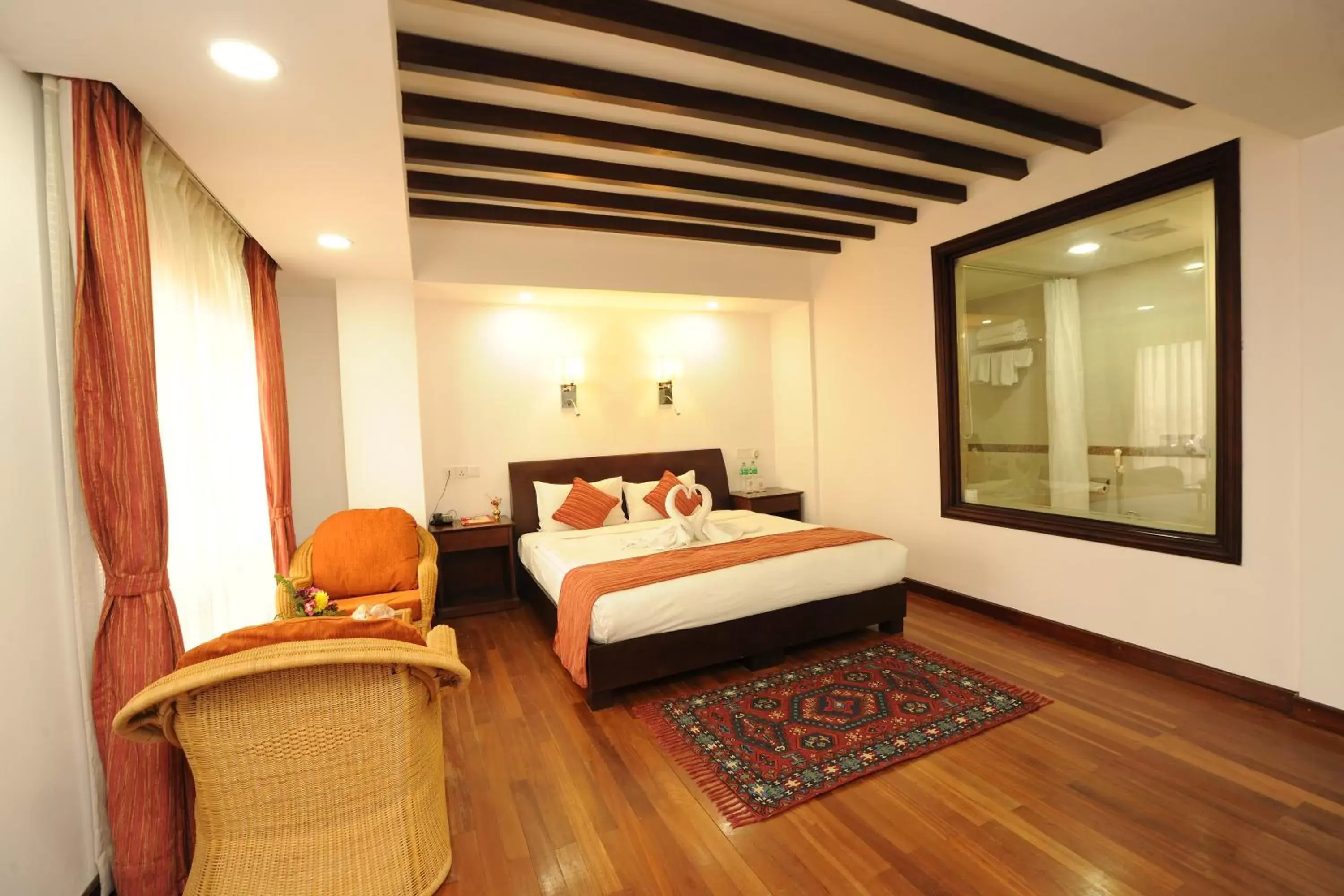 Bed in Apsara Boutique Hotel