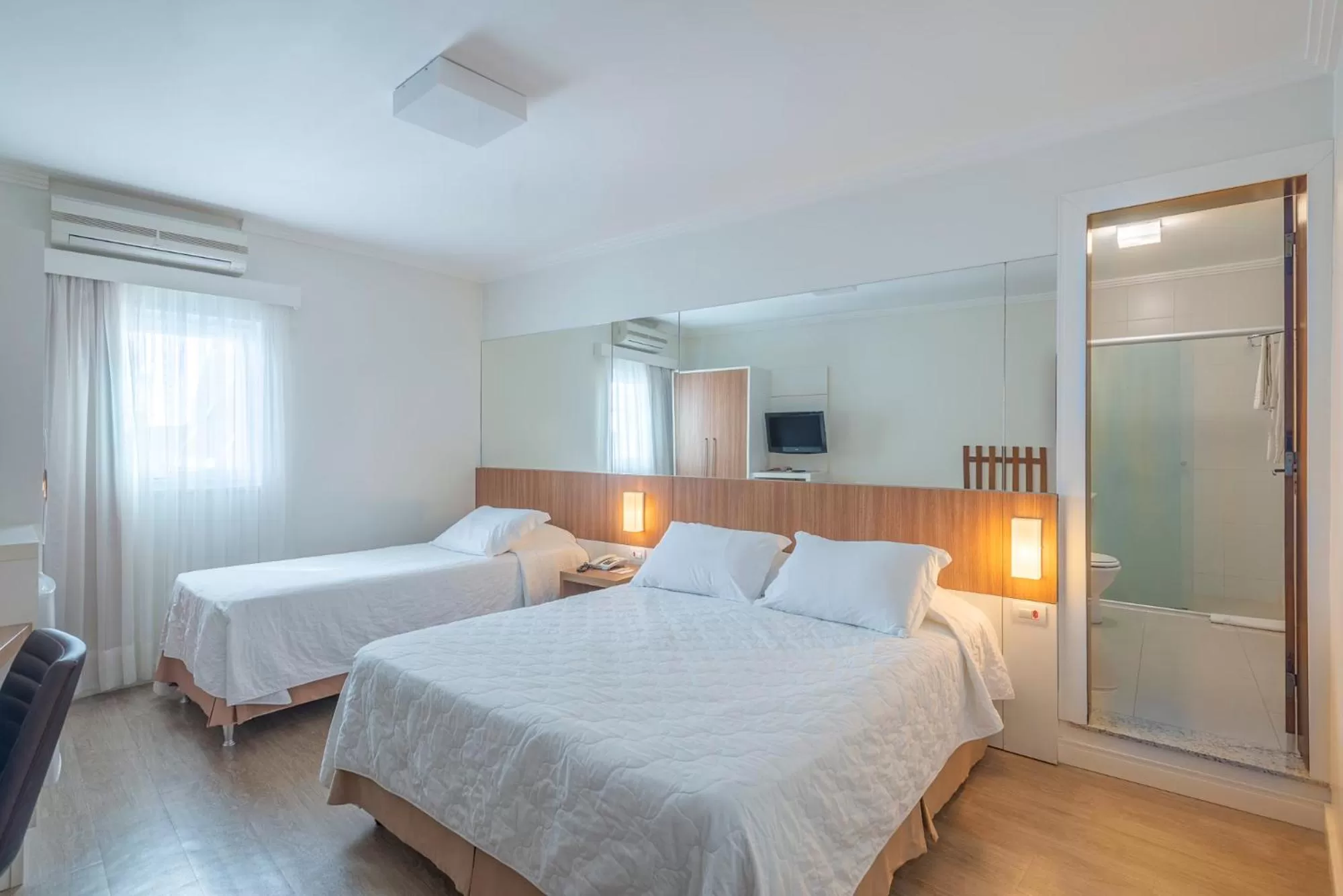 Bed in Hotel Glória Blumenau