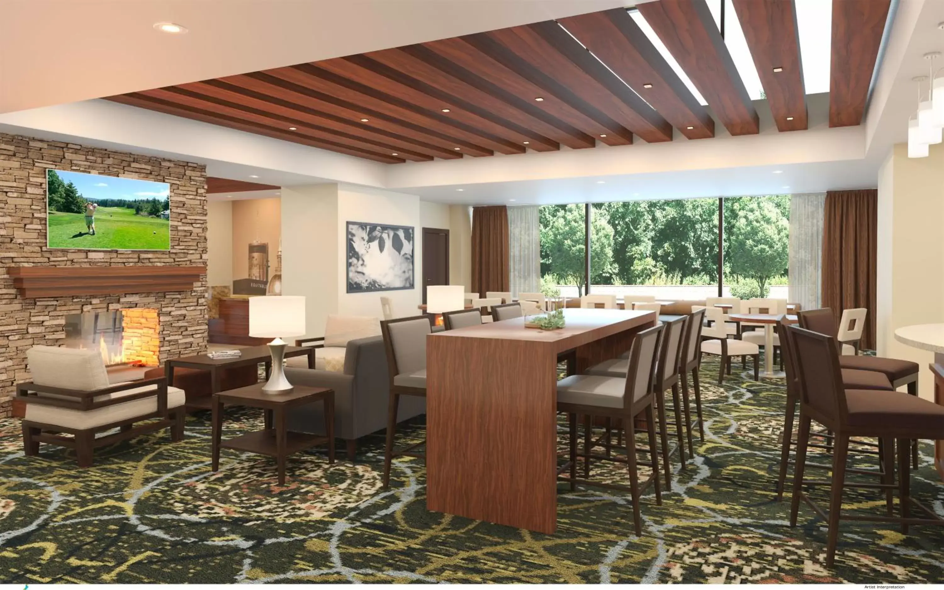 Lobby or reception, Restaurant/Places to Eat in Staybridge Suites Atlanta - Midtown, an IHG Hotel
