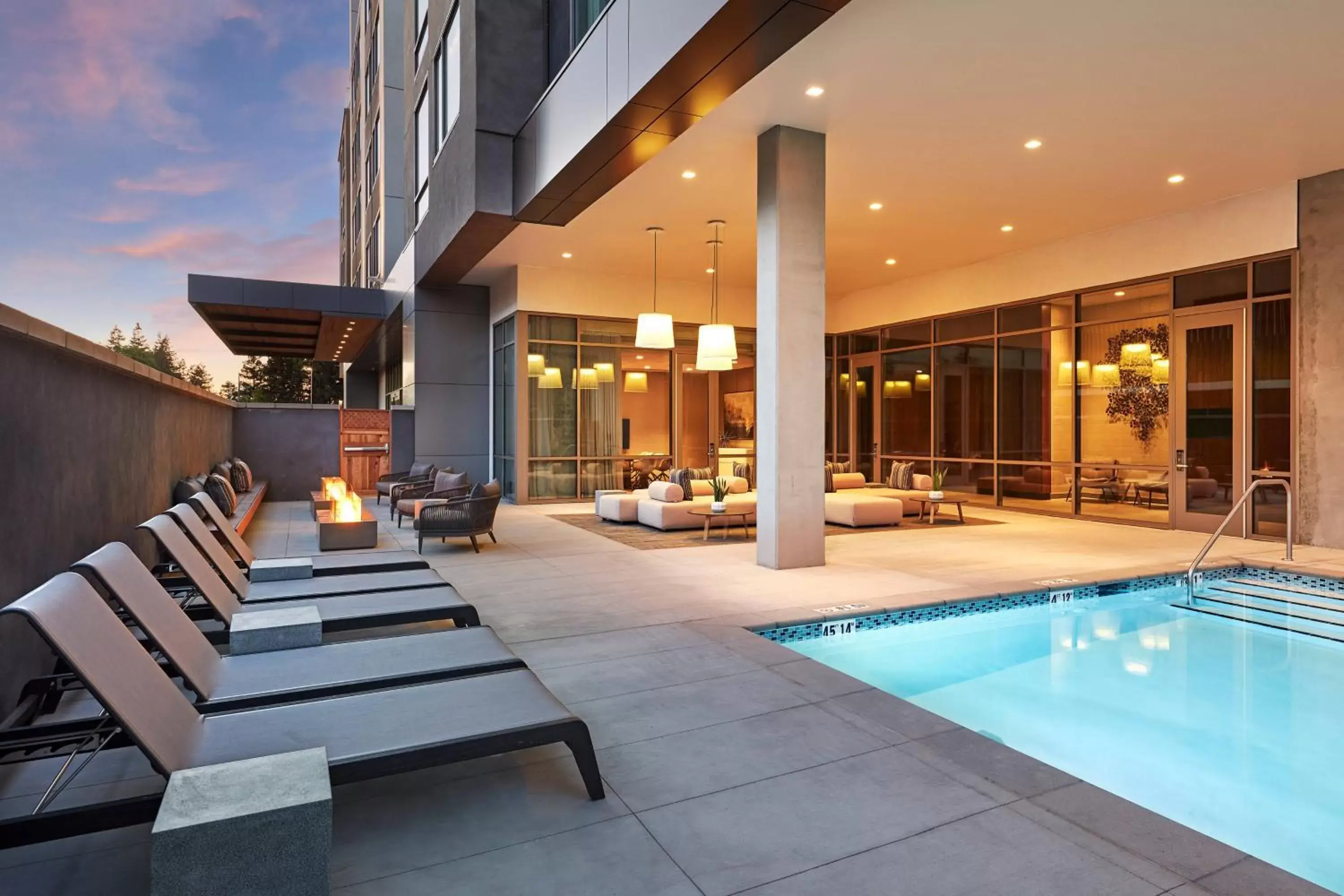 Swimming Pool in AC Hotel by Marriott San Jose Santa Clara