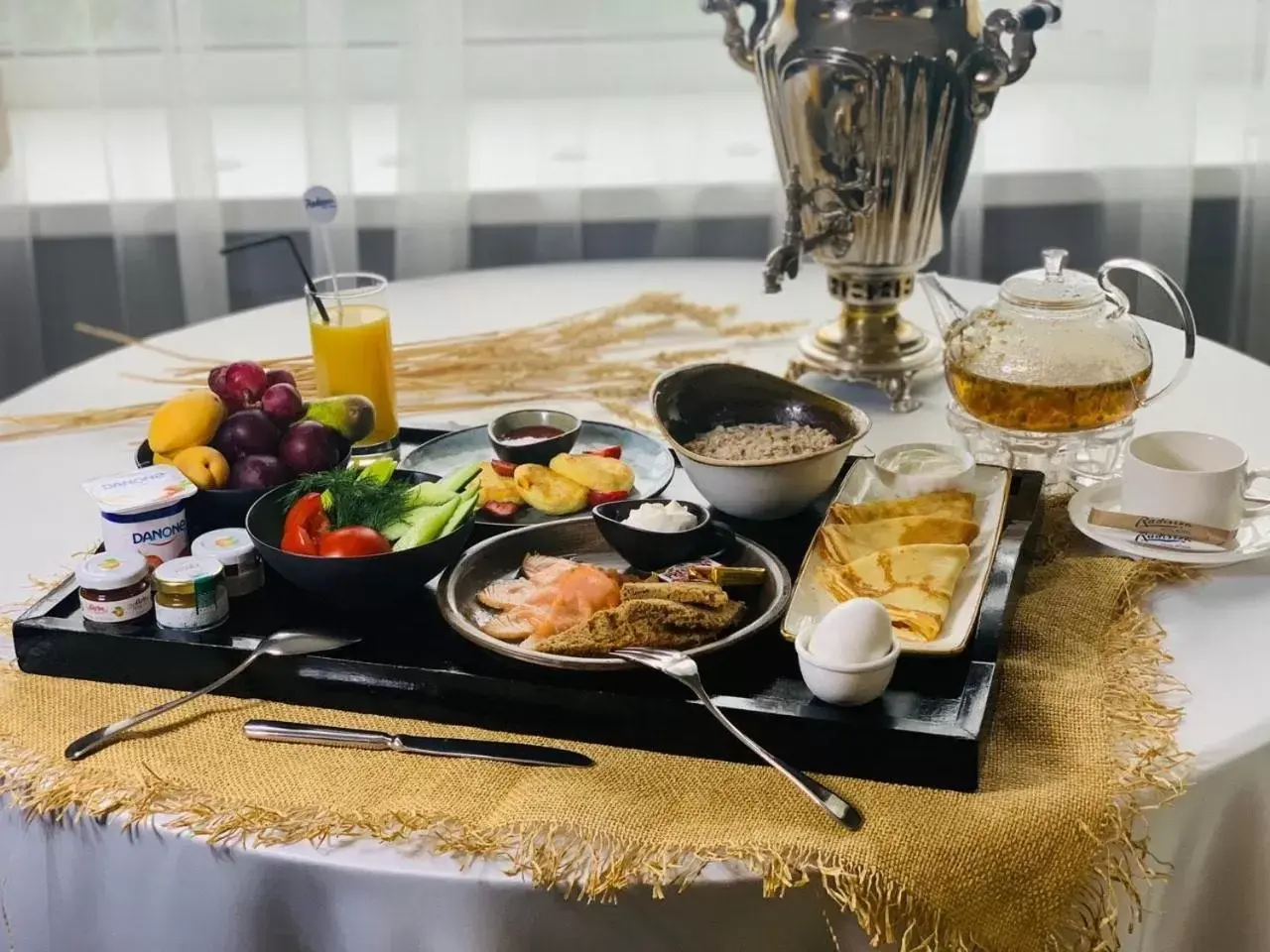 Asian breakfast in Radisson Hotel Astana