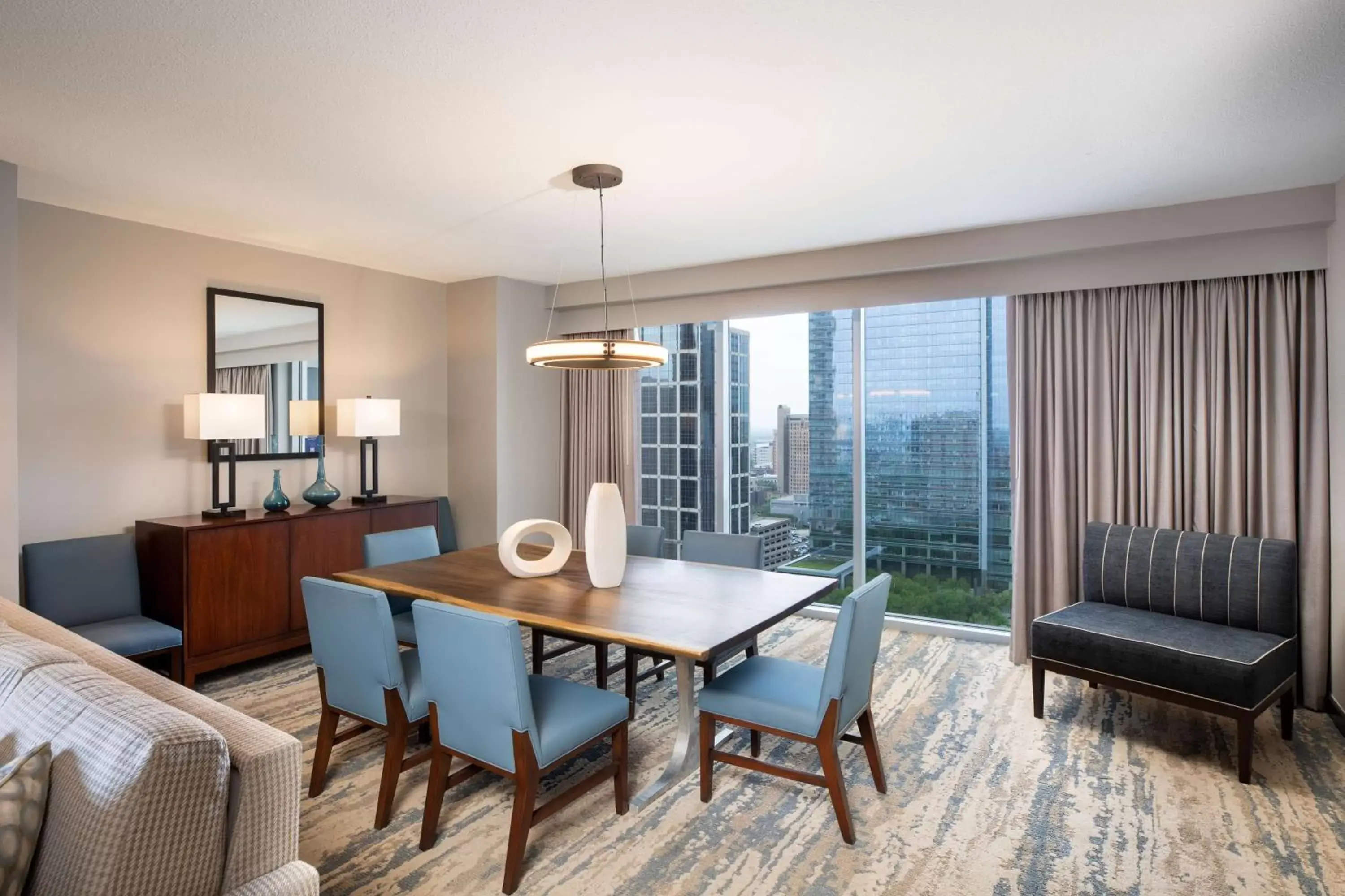 Living room, Dining Area in Hilton Americas- Houston