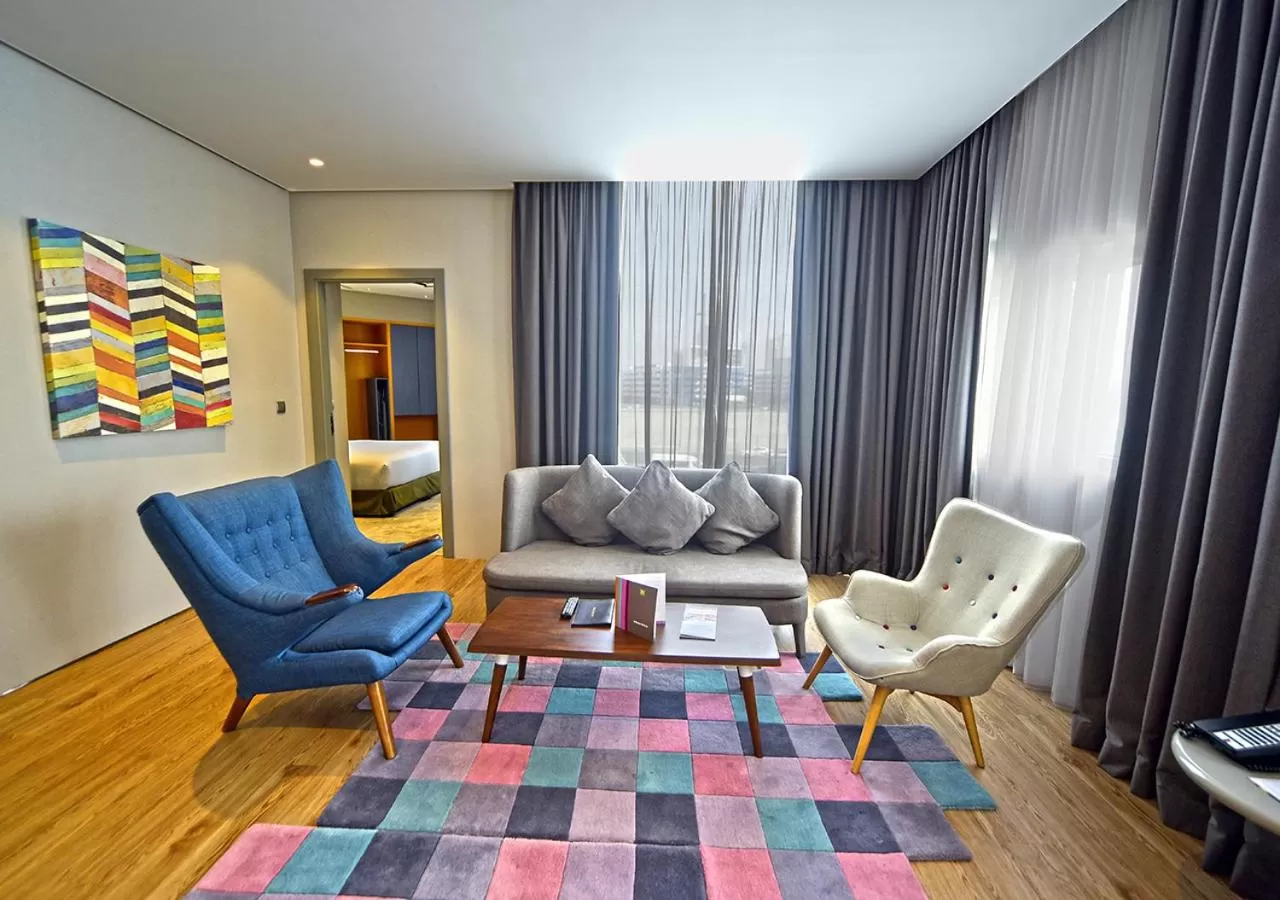 Living room in Ibis Styles Dubai Jumeira
