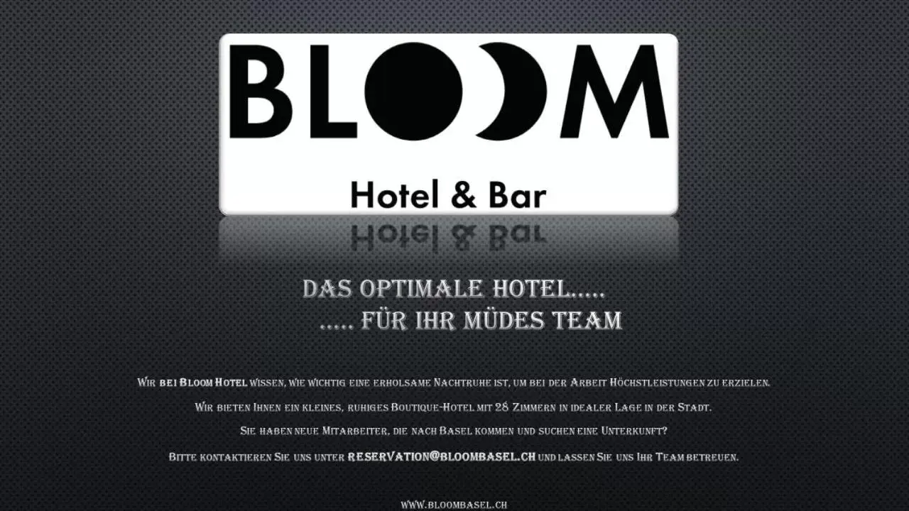 Property building in BLOOM Boutique Hotel & Lounge Basel
