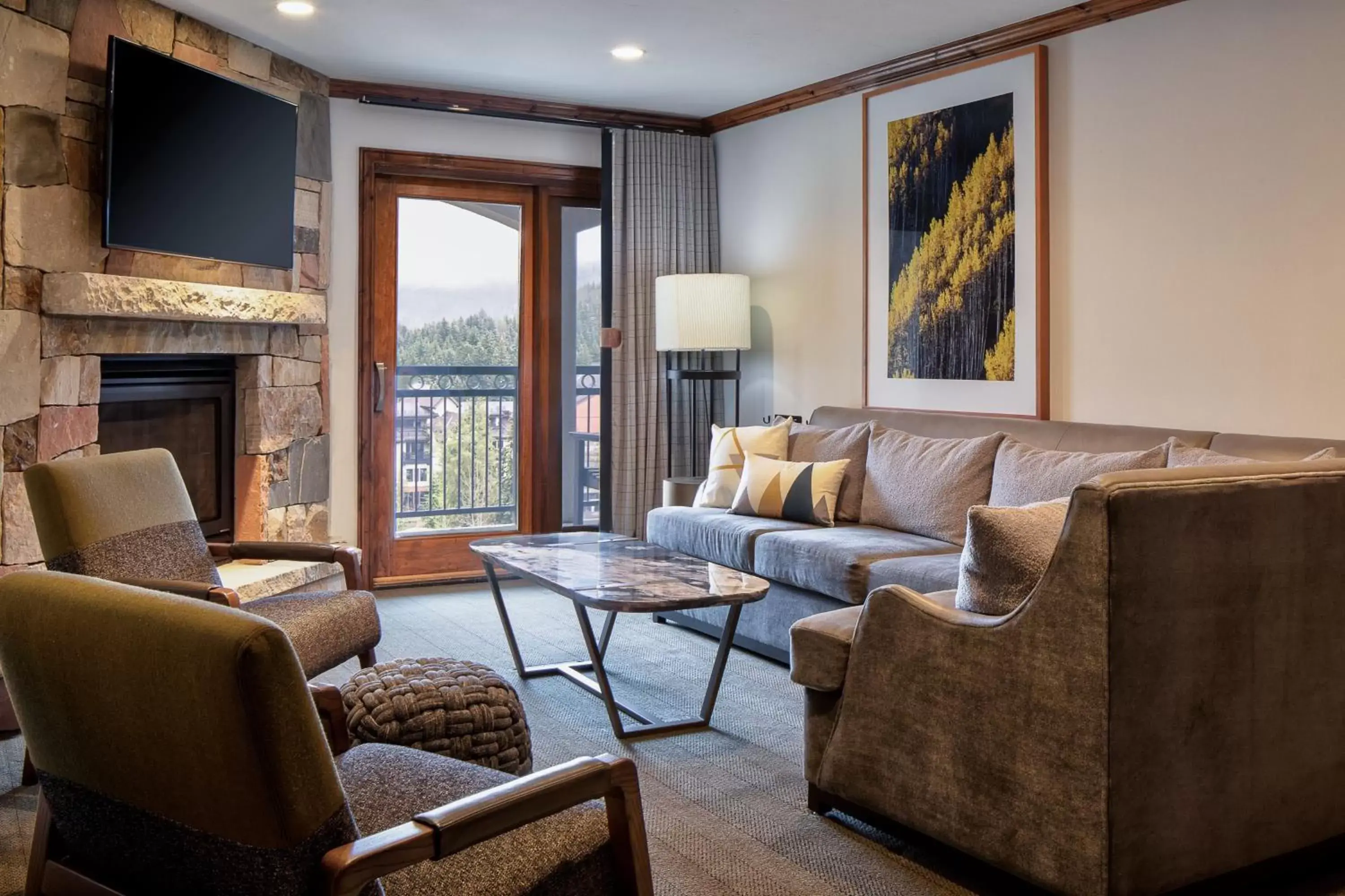 Two-Bedroom Residence with Fireplace and Balcony in The Hythe, a Luxury Collection Resort, Vail