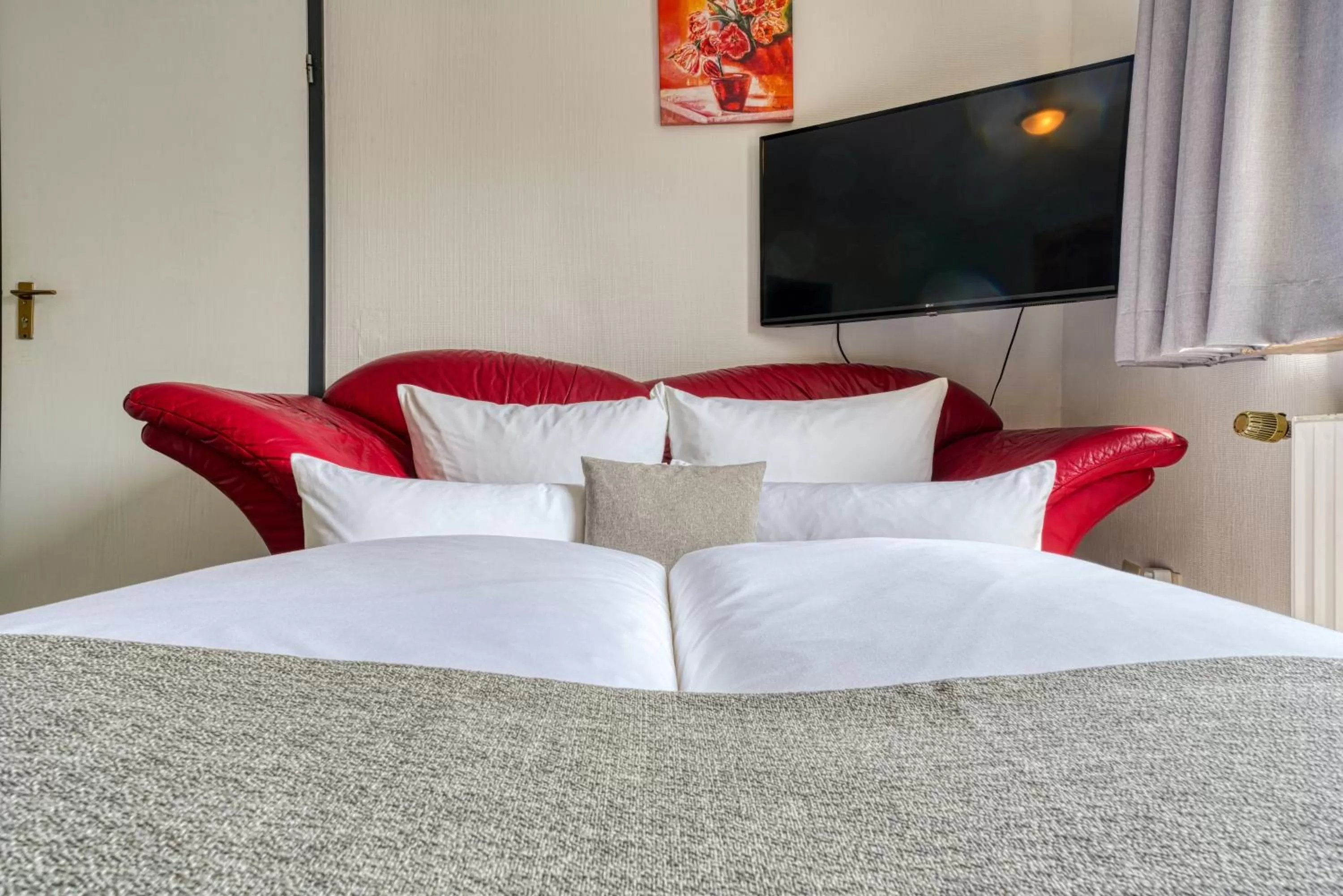 Bed in Hotel Seeblick Försterhaus