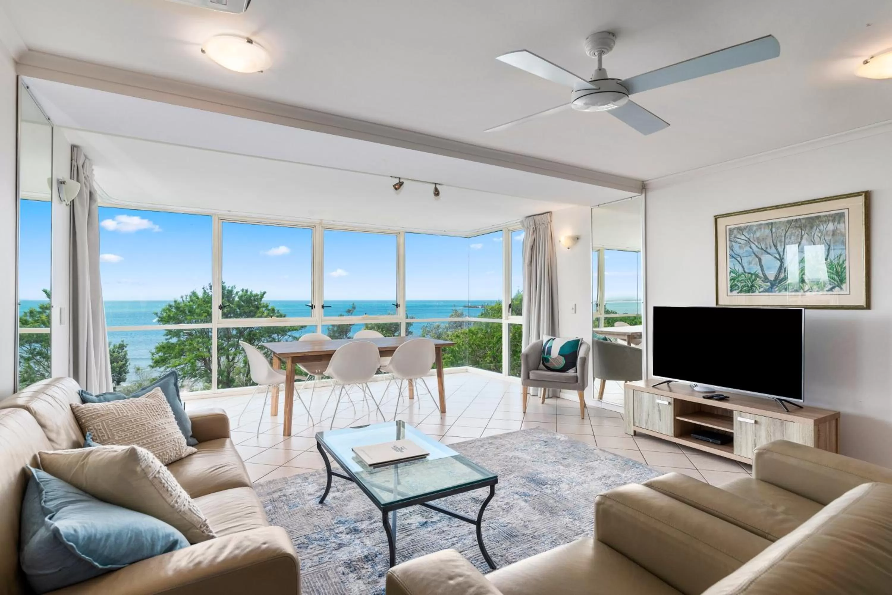 Living room in 84 The Spit Holiday Apartments