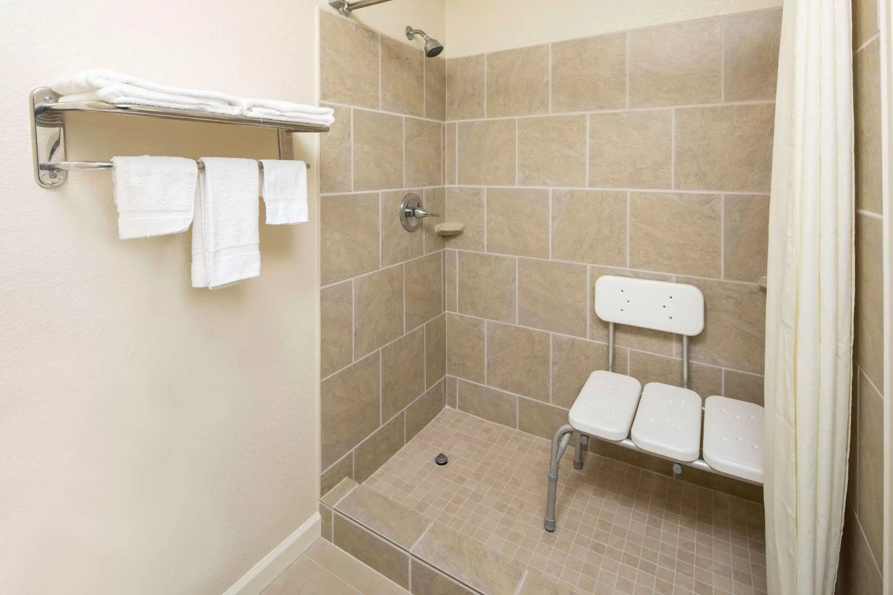 Shower, Bathroom in Super 8 by Wyndham Burlington NC