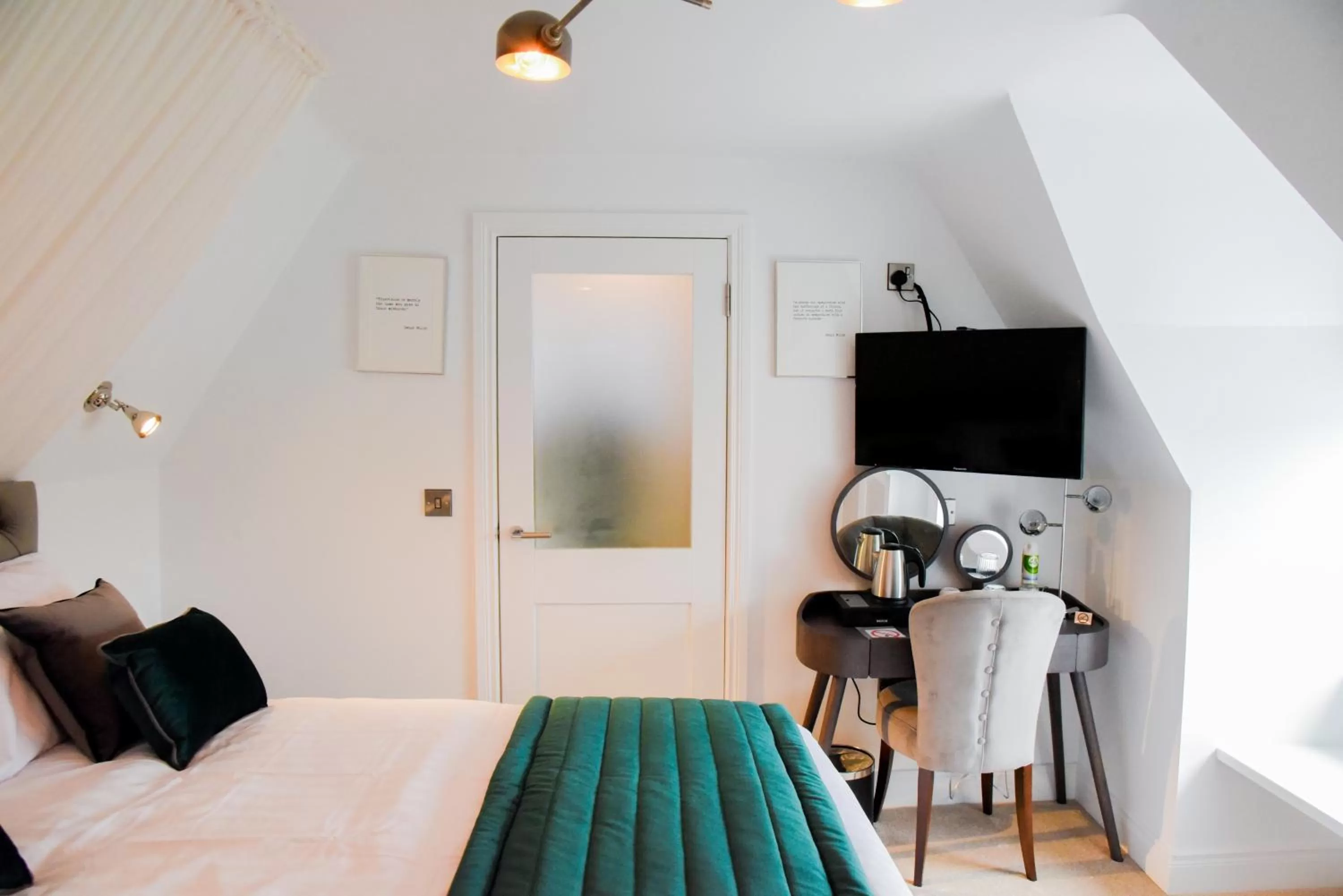 Bed in The Strand Hotel, the former residence of Oscar Wilde