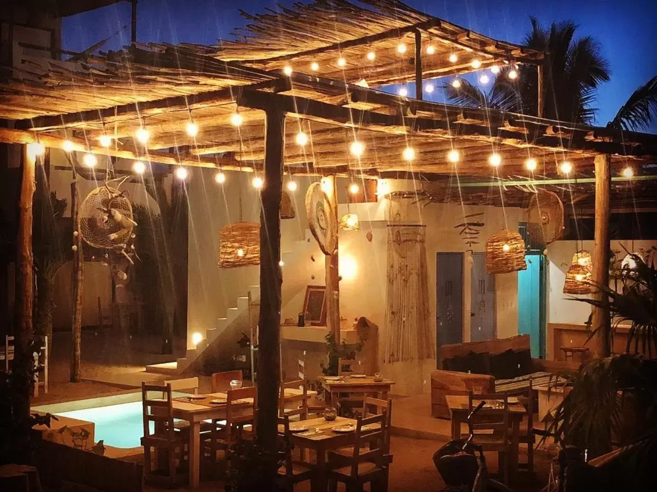 Patio, Restaurant/Places to Eat in LunArena Boutique Beach Hotel Yucatan Mexico