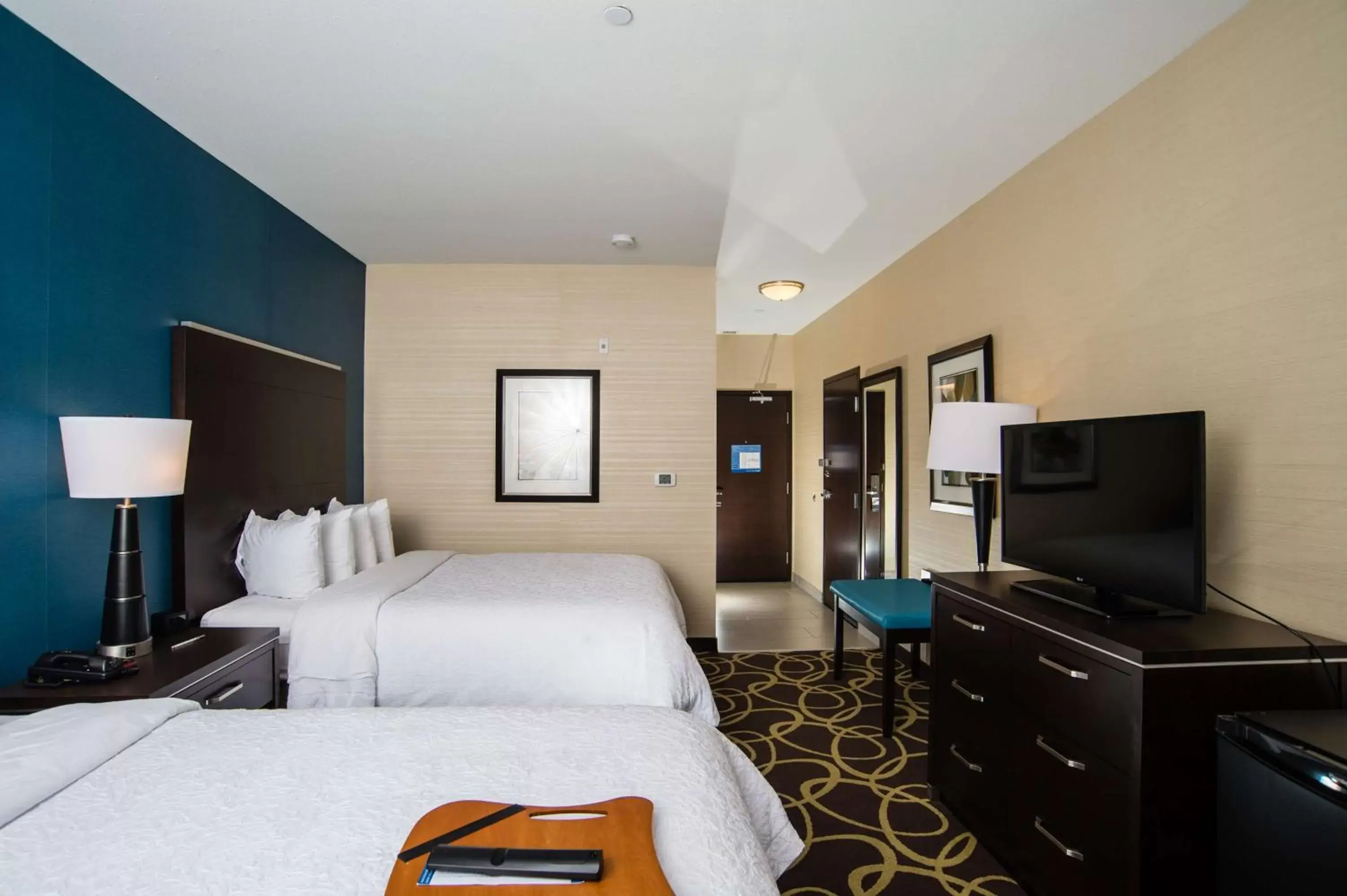 Bed, TV/Entertainment Center in Hampton Inn & Suites East Gate Regina