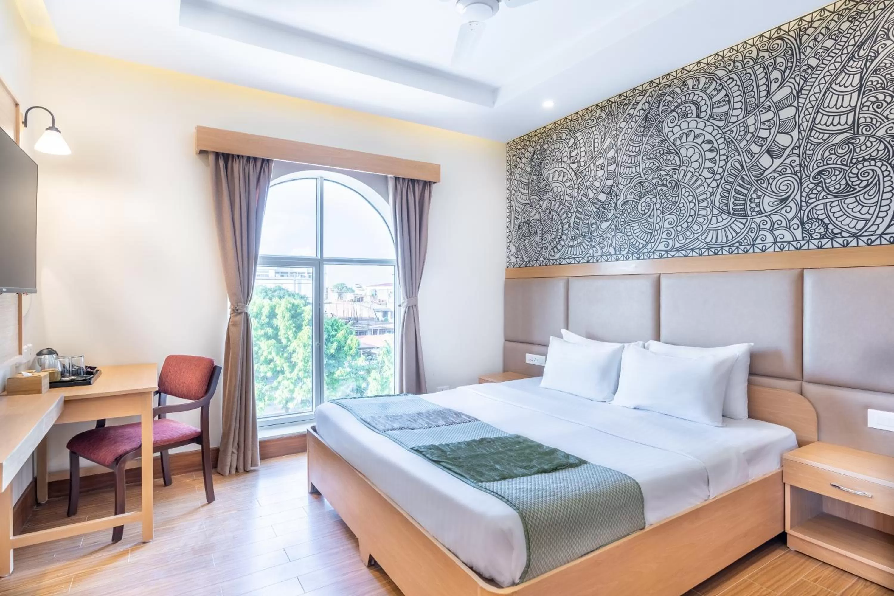 Bed in Mithila Yatri Niwas