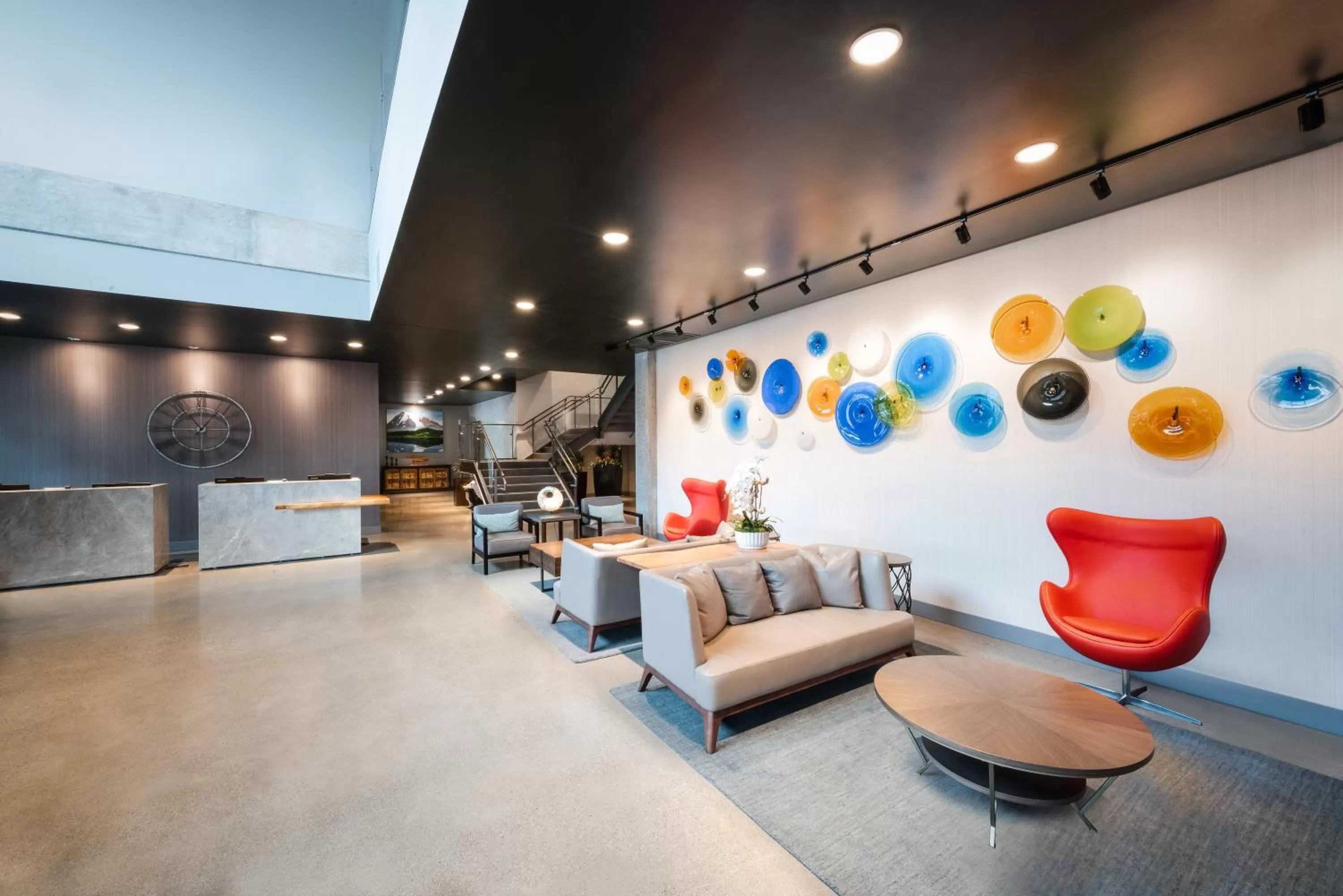 Lobby or reception in Hotel Interurban Seattle Airport SeaTac