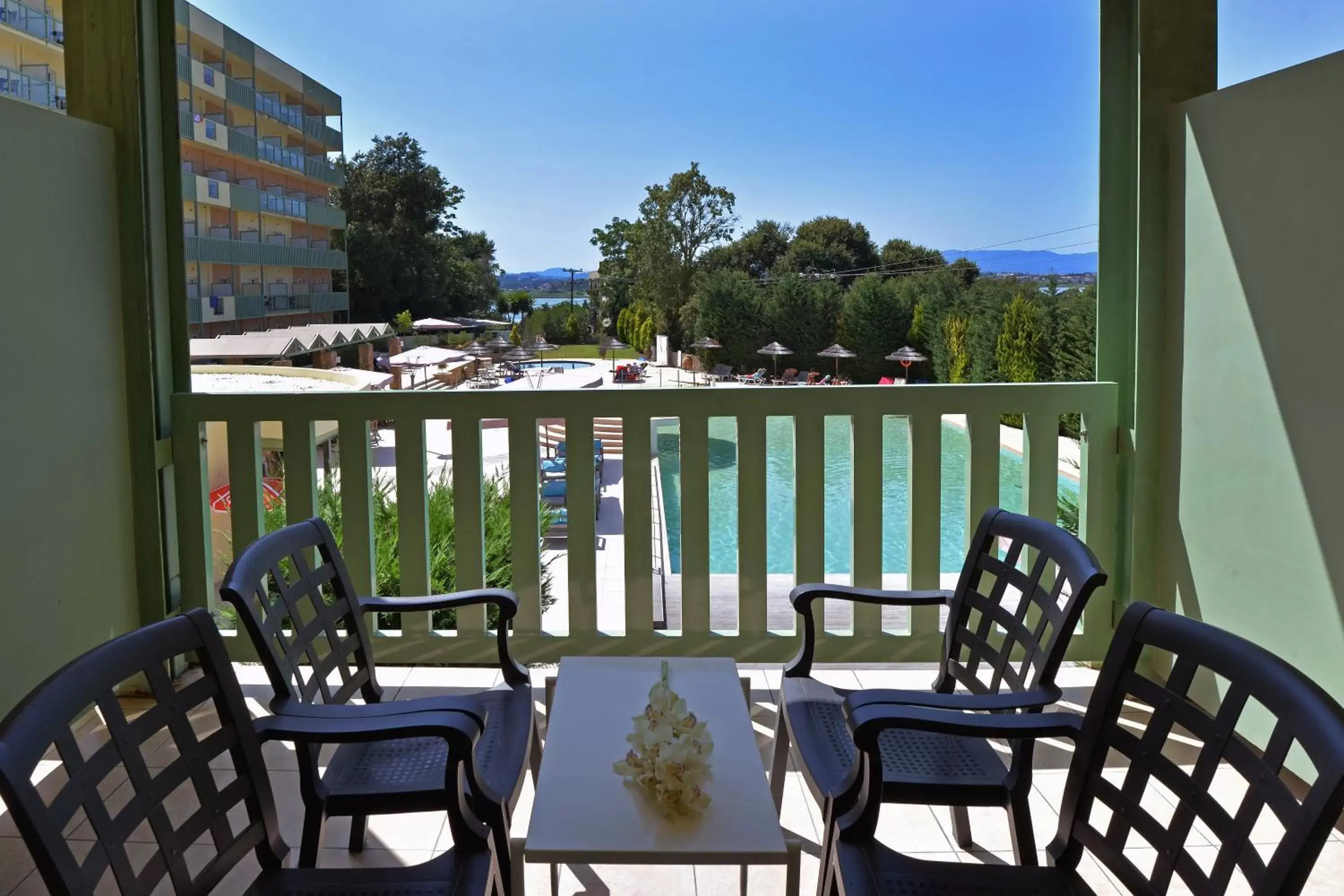 Pool view, Balcony/Terrace in Ariti Grand Hotel
