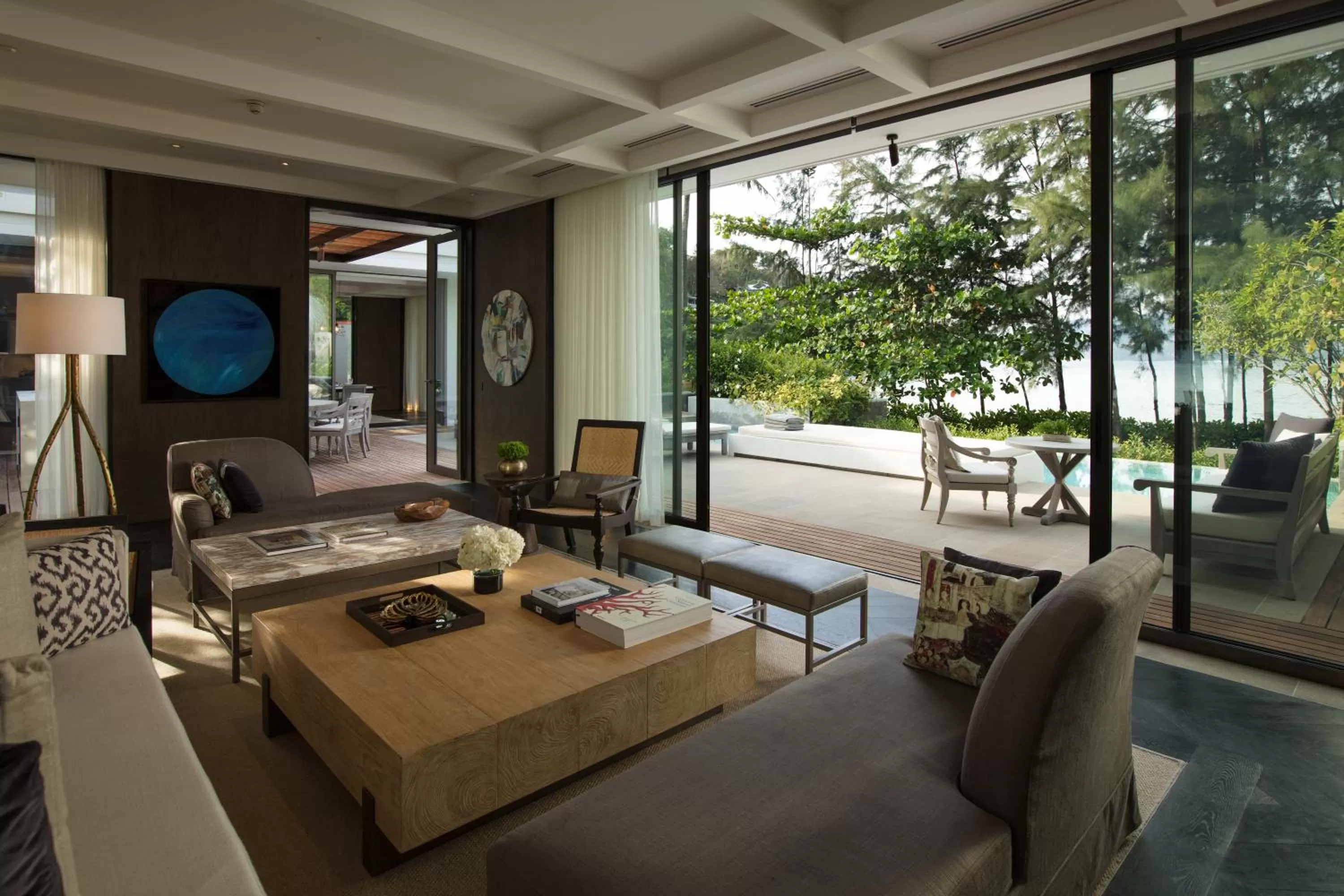 Living room in Rosewood Phuket
