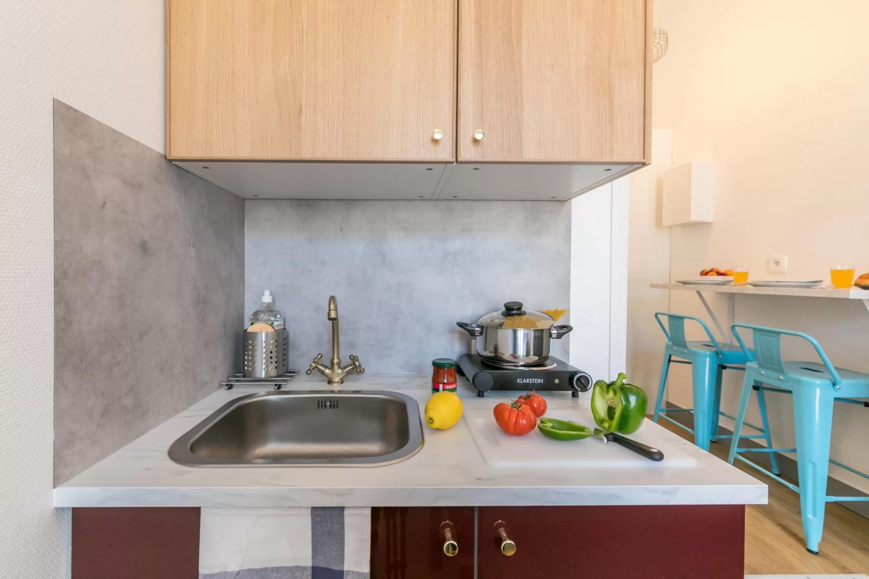 Communal kitchen in WS Haussmann - La Fayette