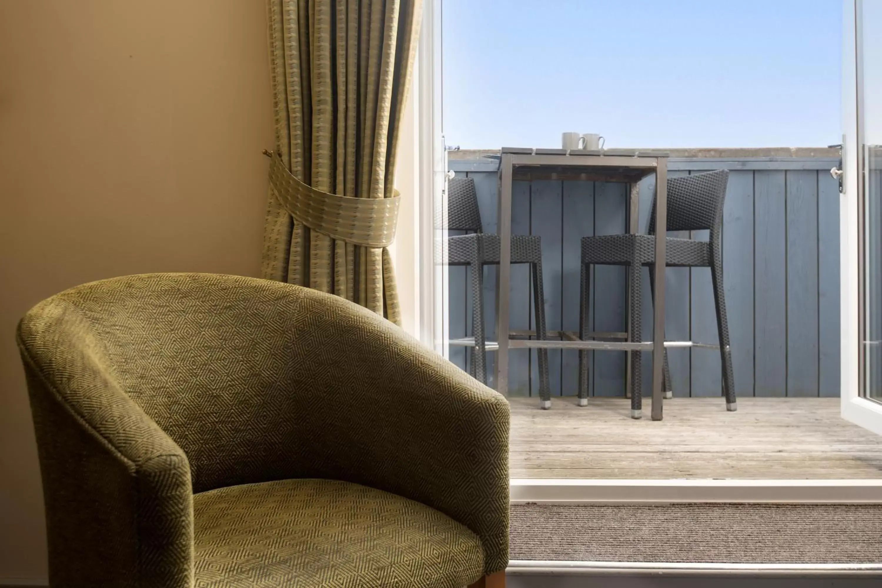 Balcony/Terrace, Seating Area in The Bamburgh Castle Inn - The Inn Collection Group
