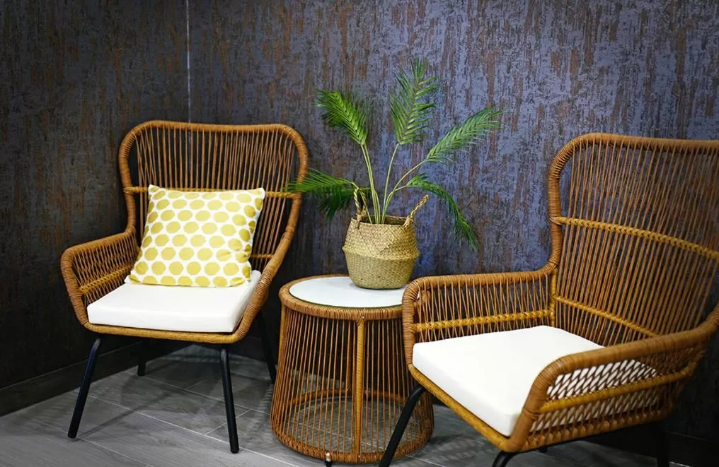 Seating area in Comma Boutique Hotel