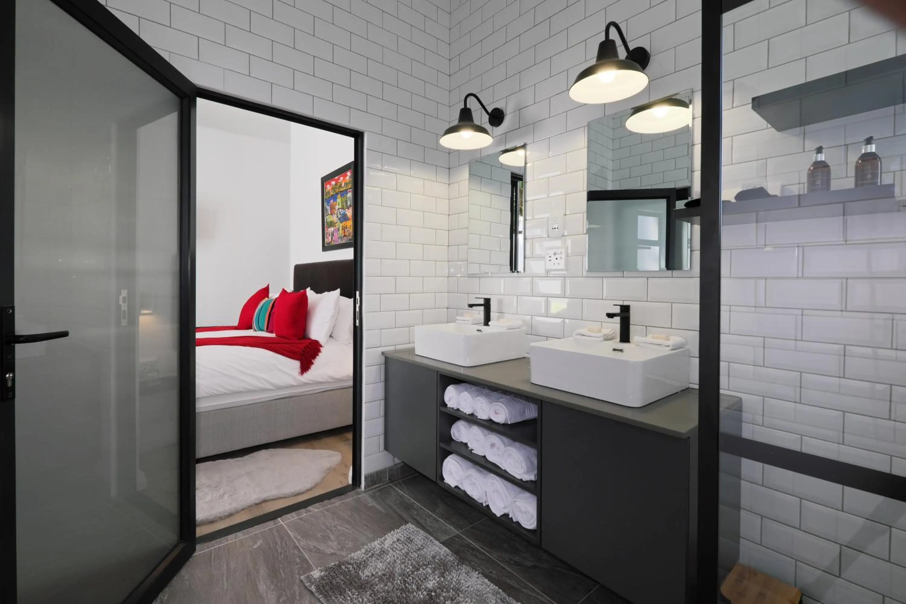 Bathroom, Bed in Point B Guest House -Sustainable Solar Energy