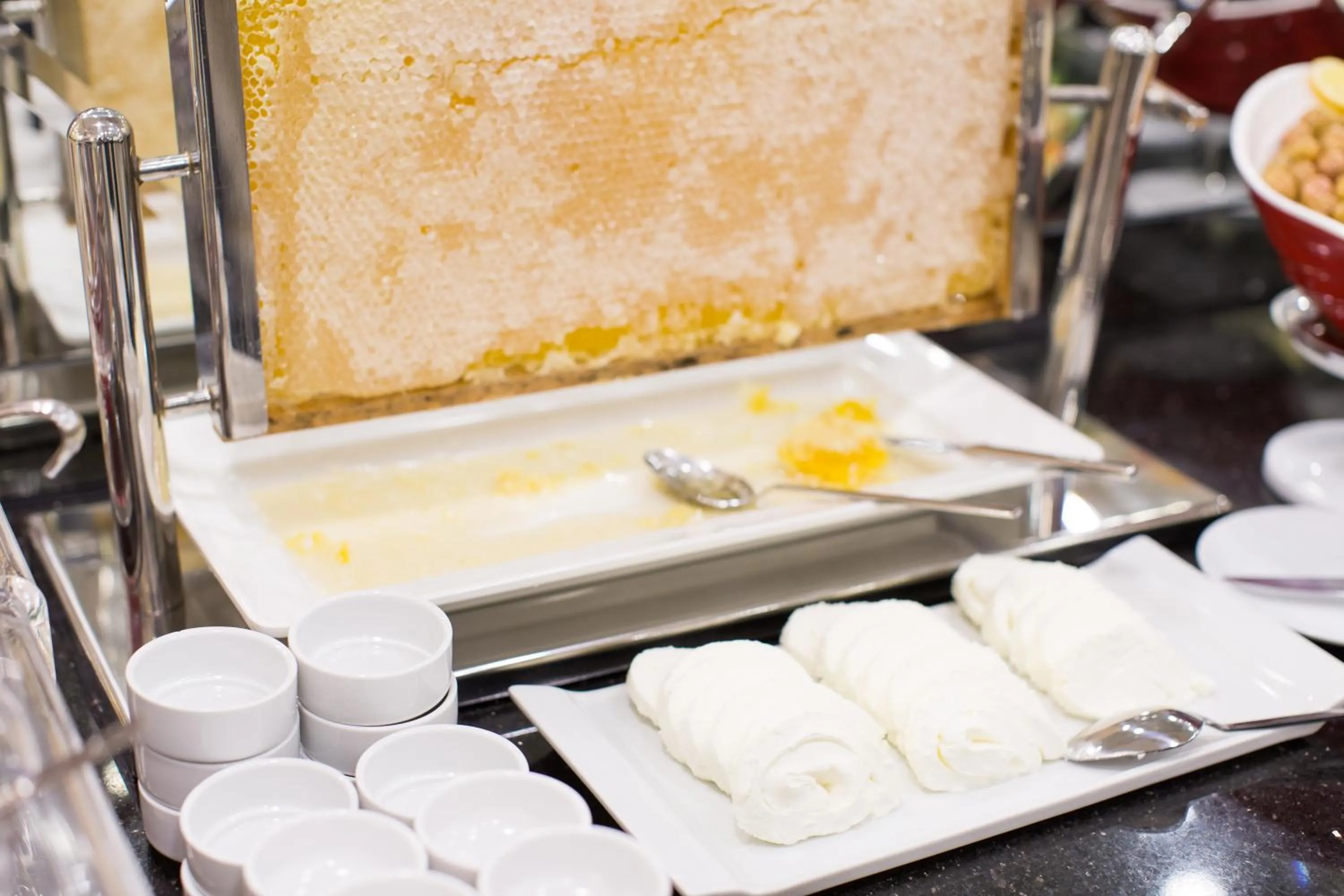 Buffet breakfast in Ruba Palace Thermal Hotel