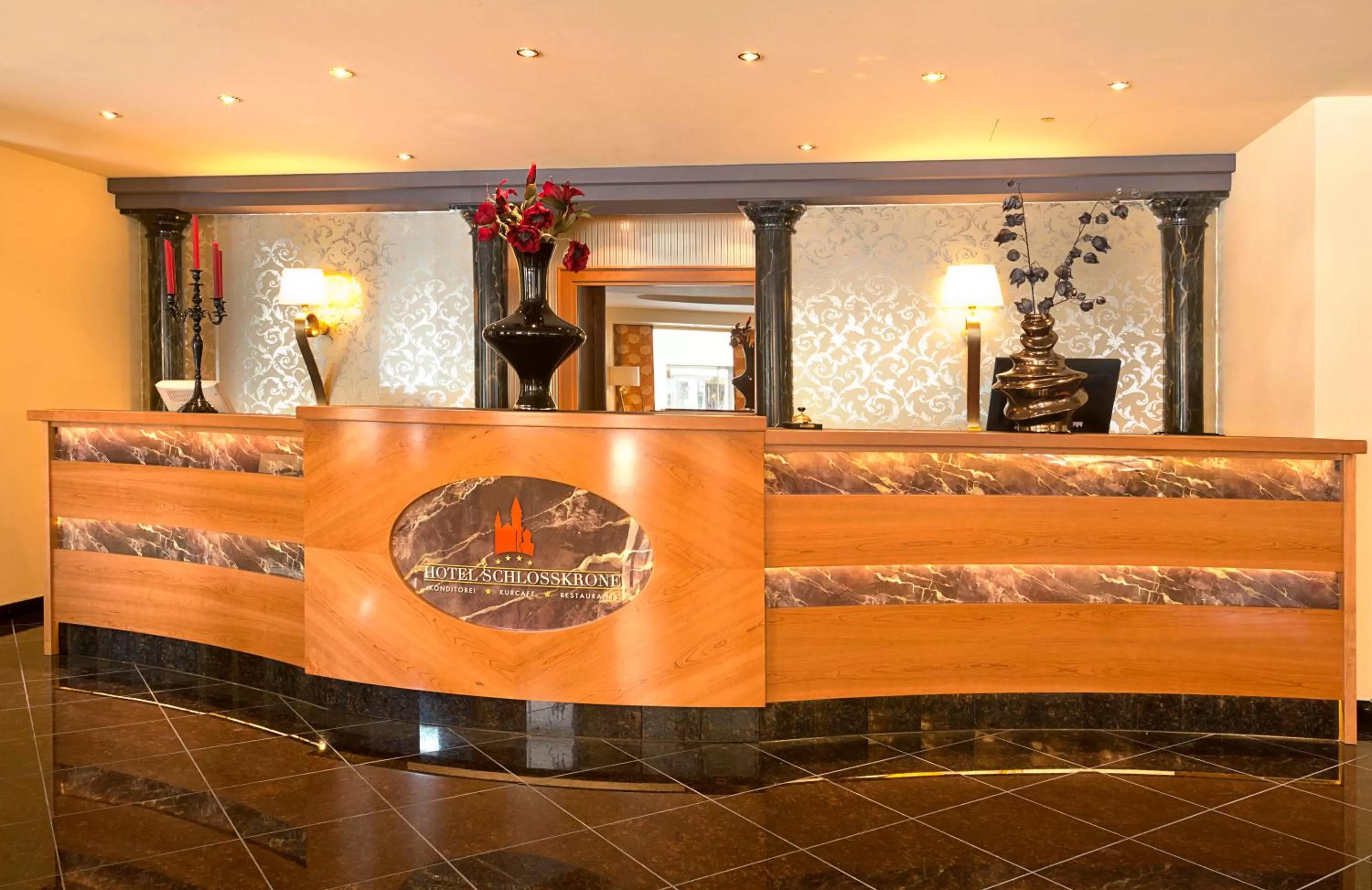 Lobby or reception in Hotel Schlosskrone