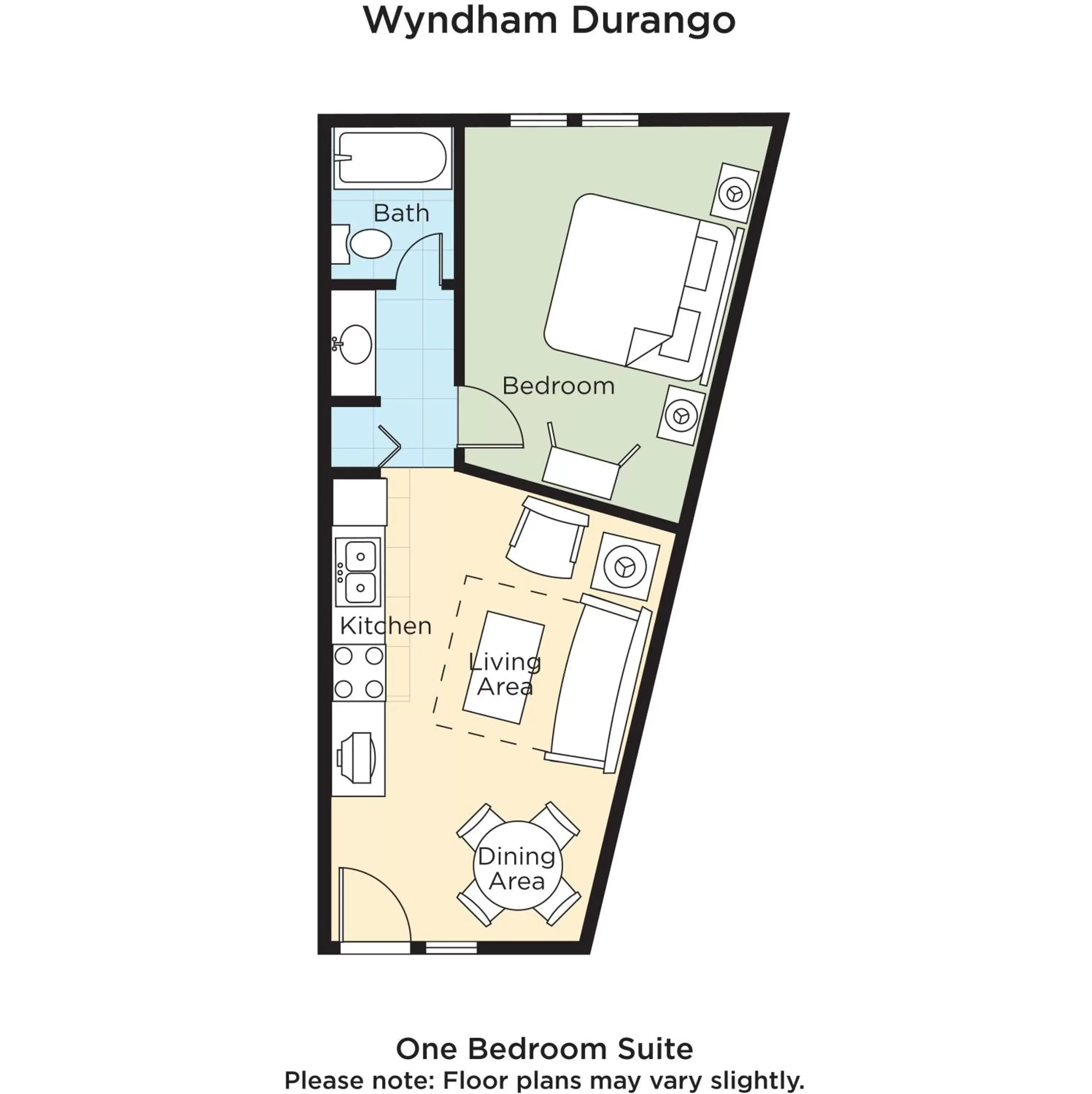 Floor plan in Club Wyndham Durango Floor plan in Club Wyndham Durango