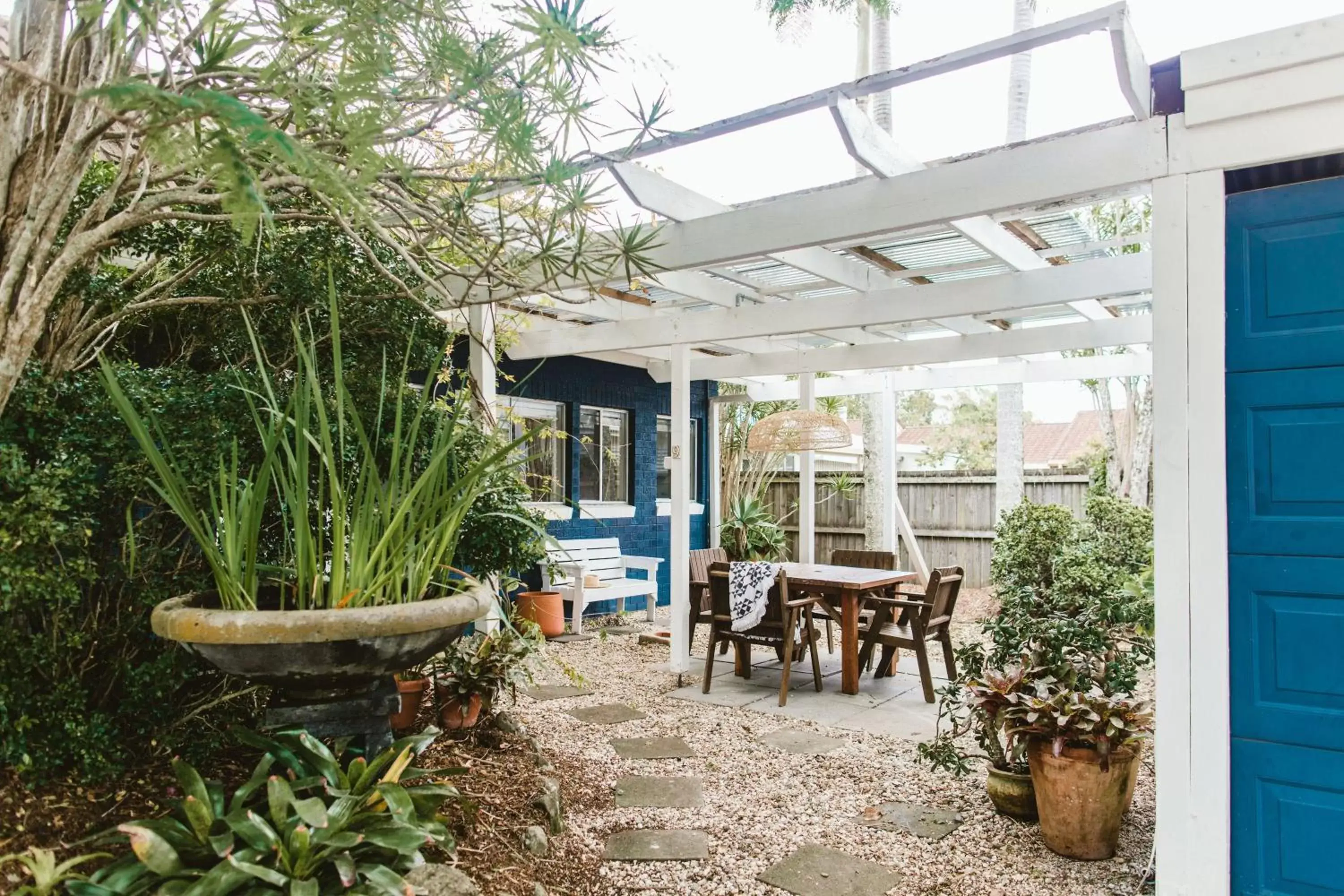 Patio in Chalet Motel Brunswick Heads