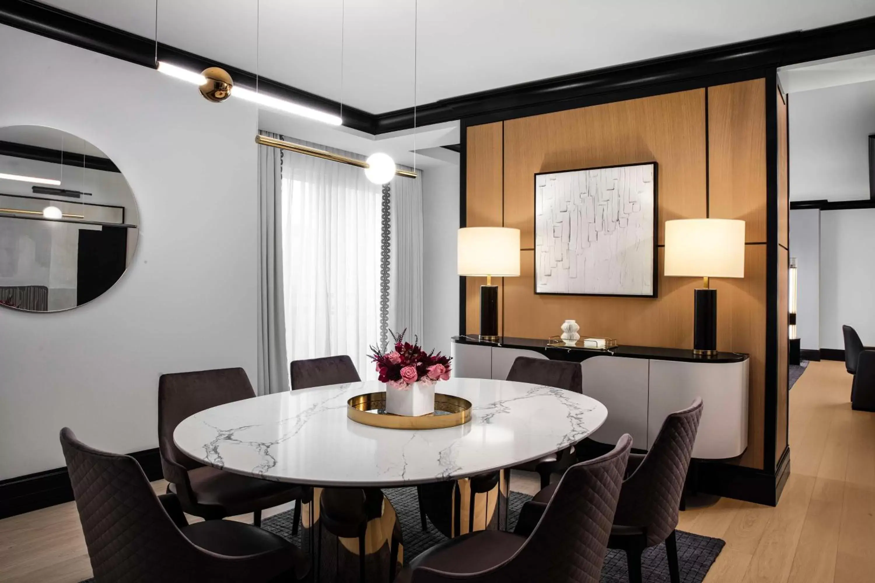 Living room, Dining Area in Waldorf Astoria Chicago