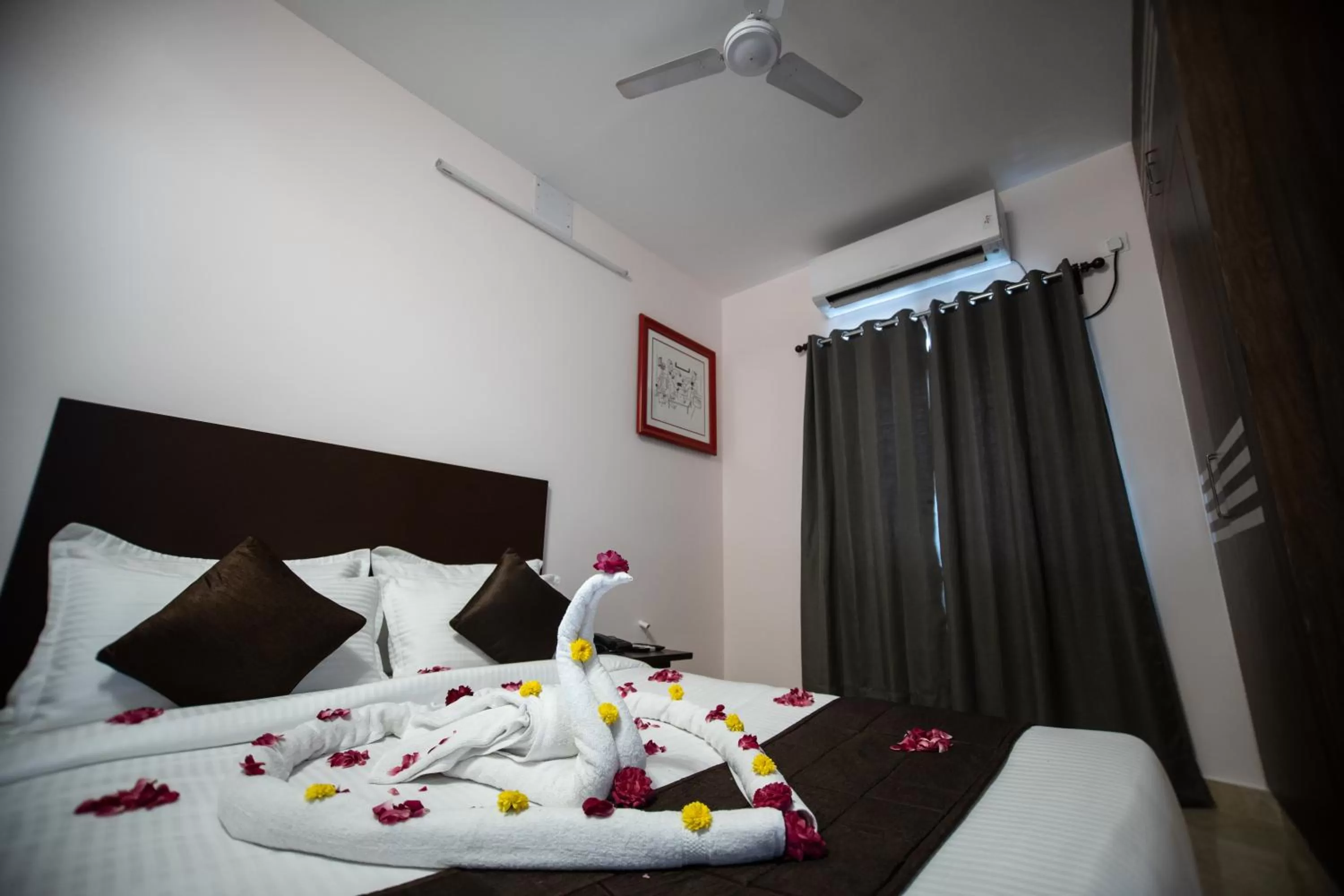 Bed in Hotel RK - Temple Stay