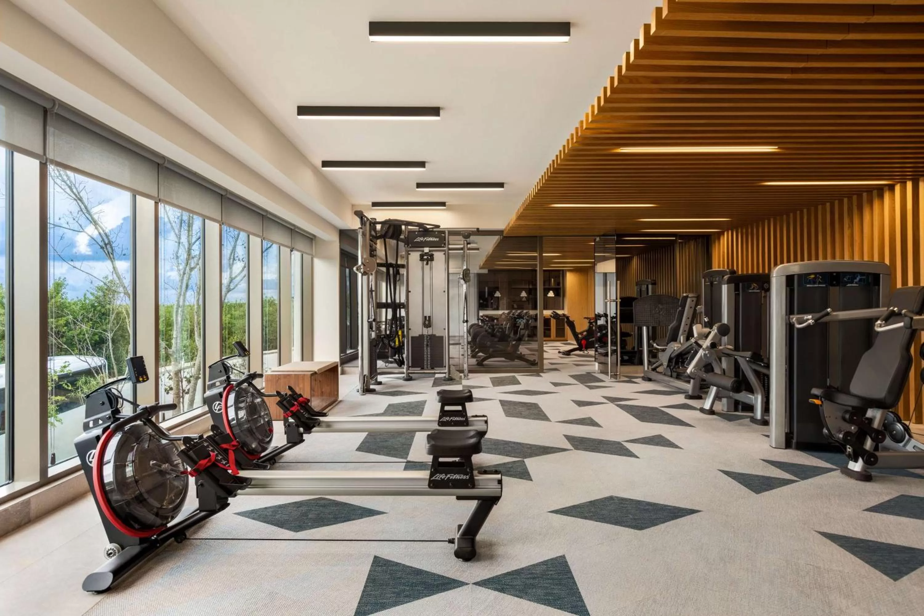 Fitness centre/facilities in Hilton Cancun, an All-Inclusive Resort