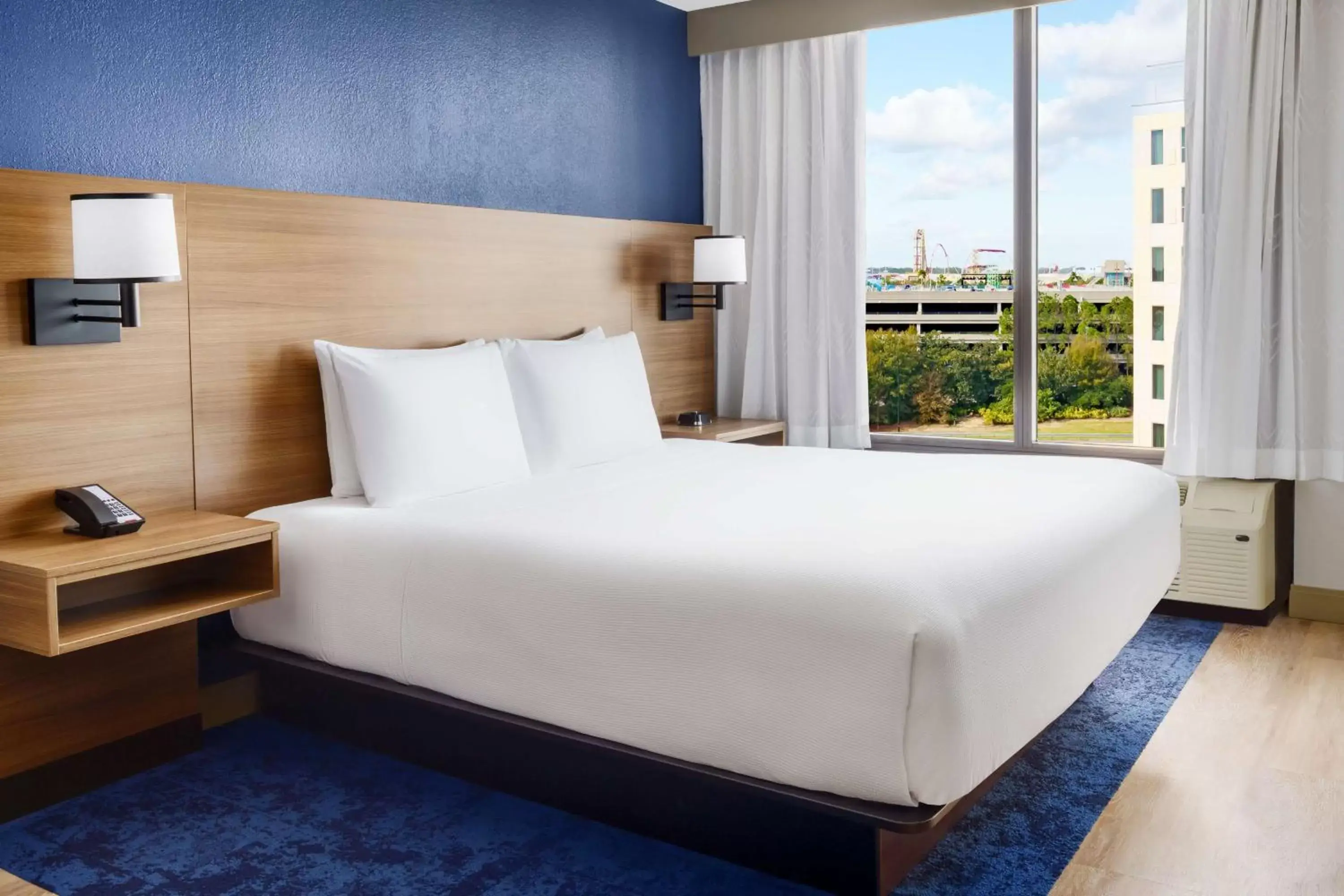Bedroom, Bed in Hyatt Place across from Universal Orlando Resort