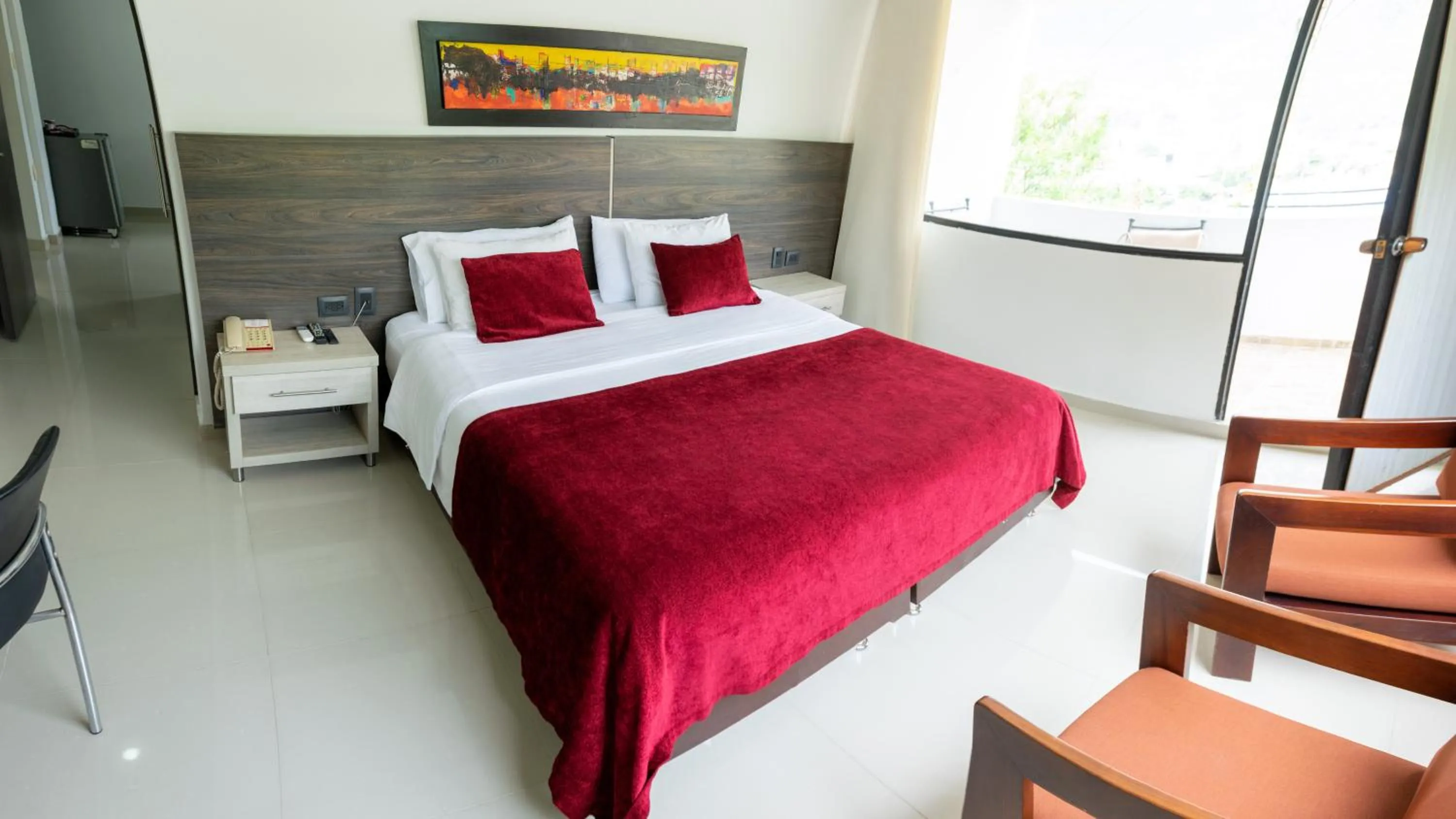 Balcony/Terrace, Bed in Hotel San Juan Internacional