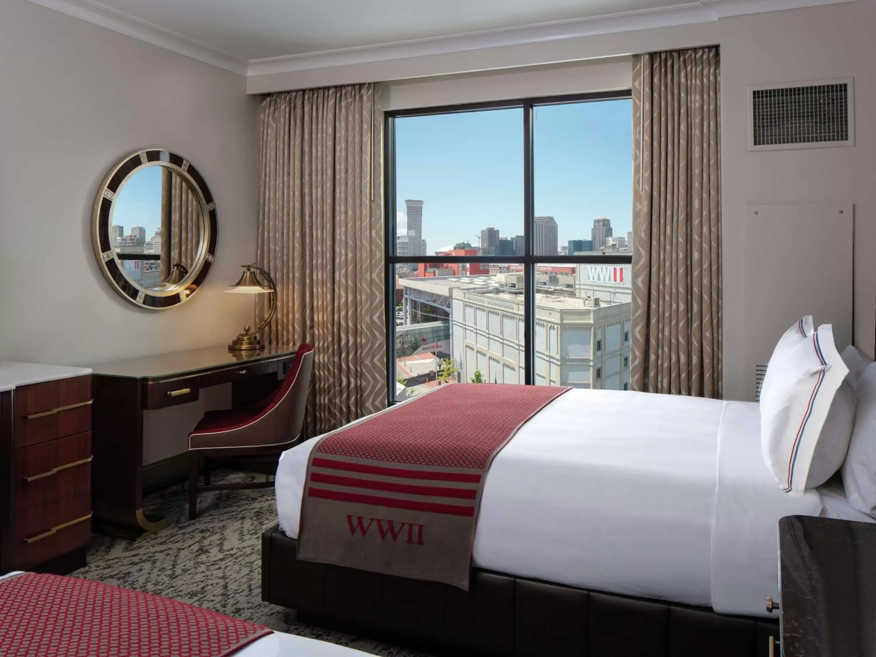 Queen Room with Two Queen Beds in The Higgins Hotel New Orleans, Curio Collection by Hilton Queen Room with Two Queen Beds in The Higgins Hotel New Orleans, Curio Collection by Hilton