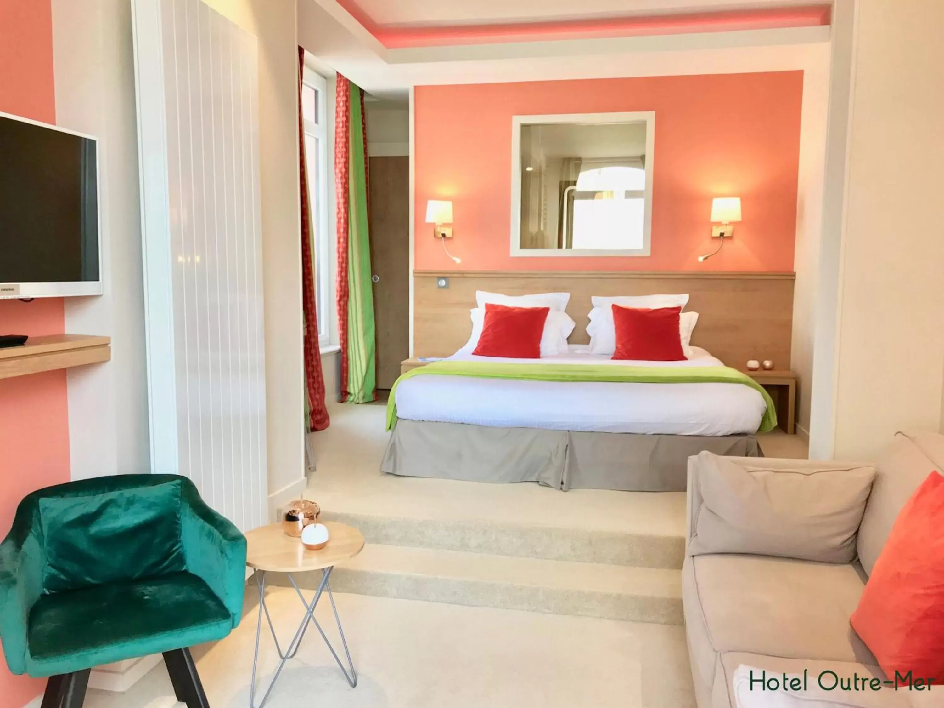 Bed in Hôtel Outre-Mer - Villa Le Couchant